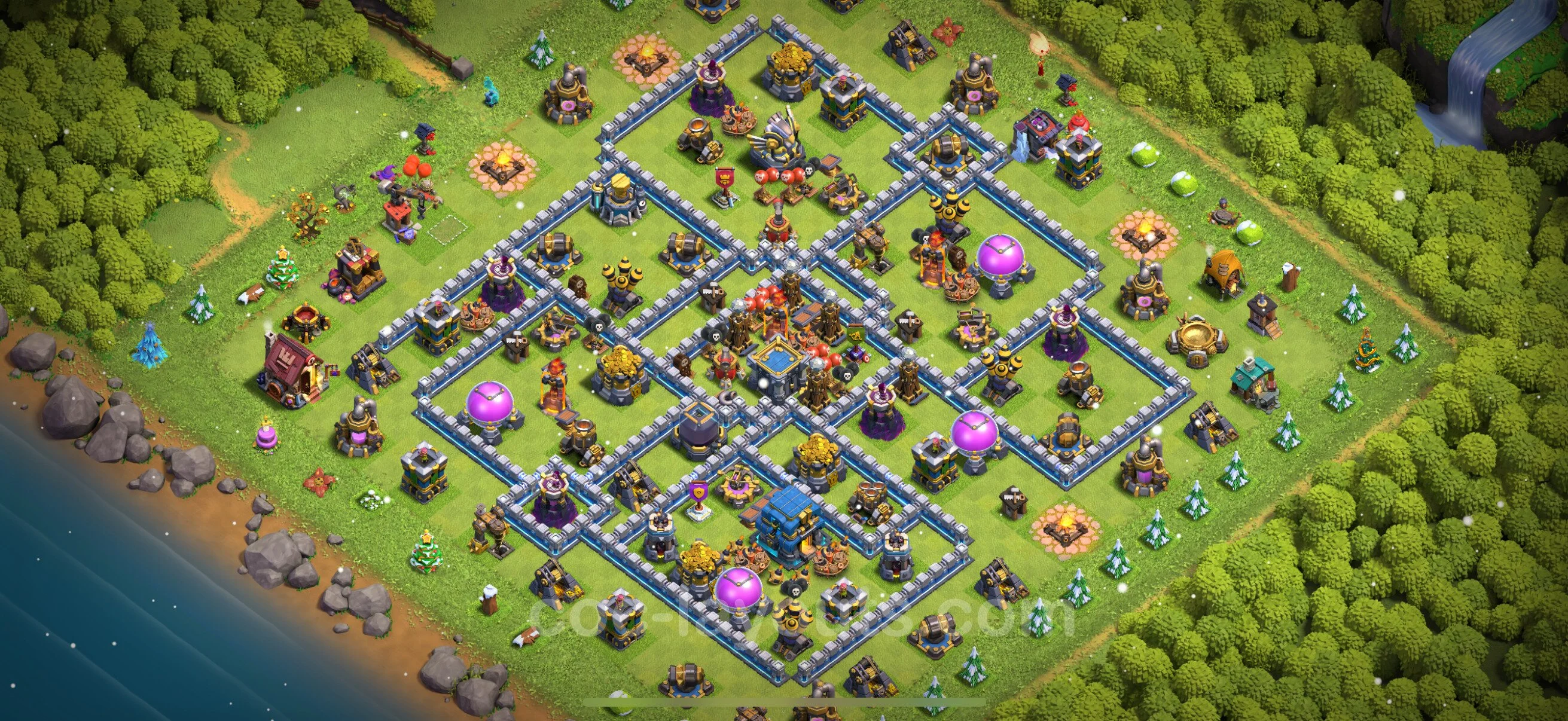 Farming Base TH12 with Link, Anti Everything, Hybrid - plan / layout / design - Clash of Clans - (#87) — Farm TH12