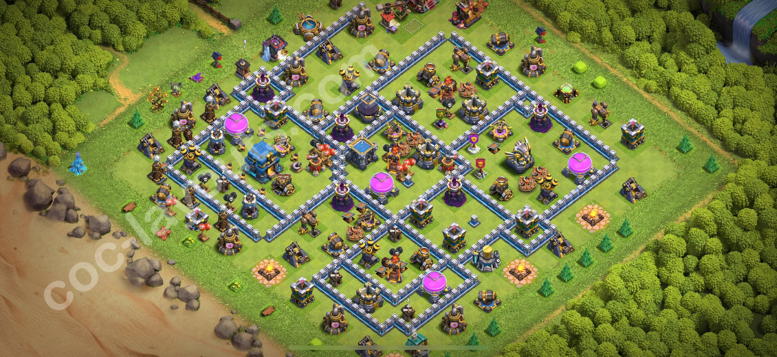 Farming Base TH12 with Link, Anti 3 Stars, Anti Everything - plan / layout / design - Clash of Clans 2026 - (#88) — Farm TH12