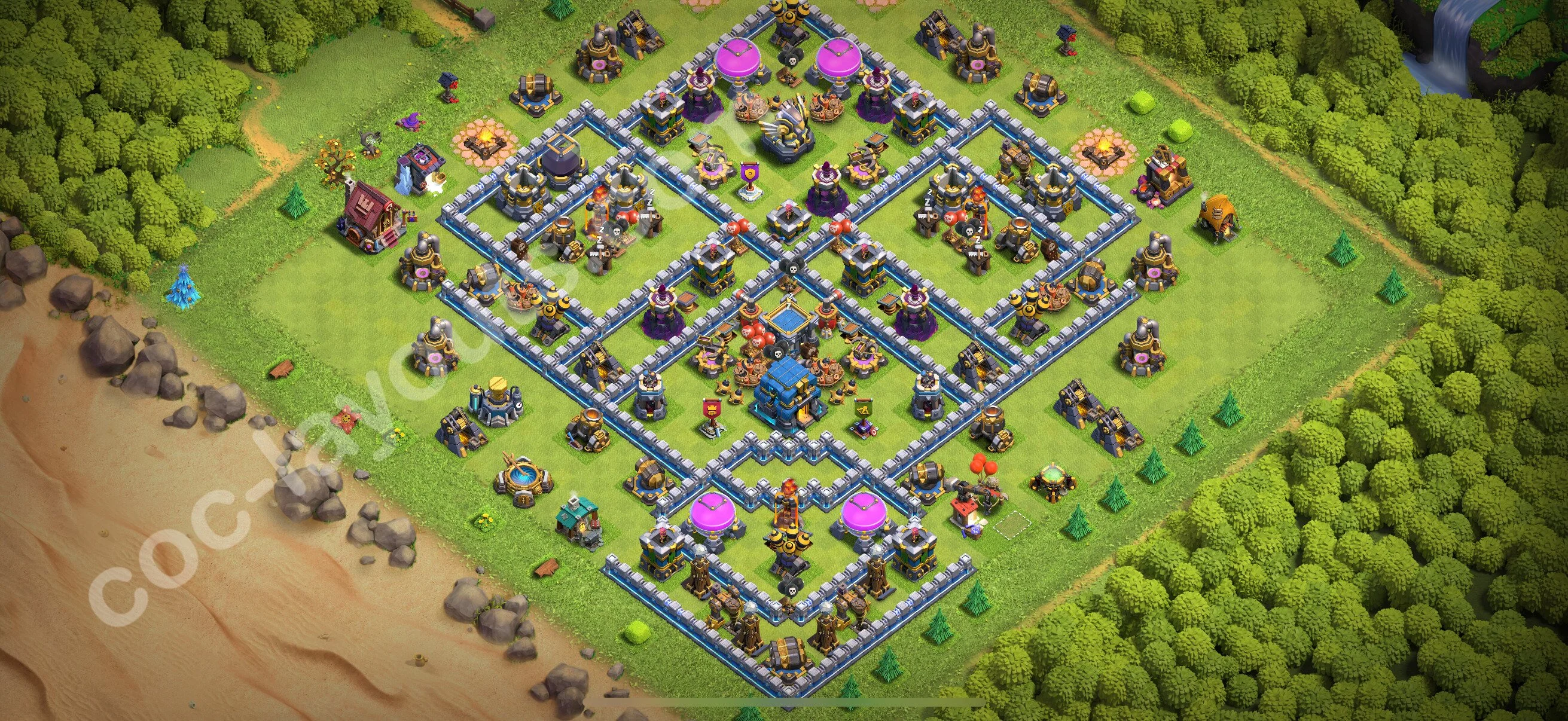 Farming Base TH12 with Link, Anti 3 Stars, Anti Everything - plan / layout / design - Clash of Clans 2026 - (#89) — Фарм TH12