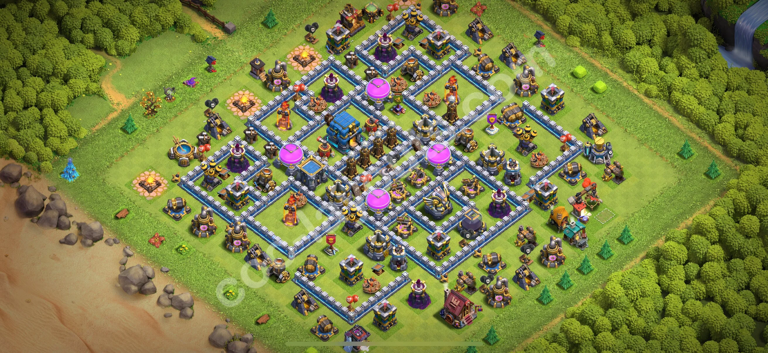 Farming Base TH12 with Link, Hybrid - plan / layout / design - Clash of Clans 2026 - (#91) — Farm TH12