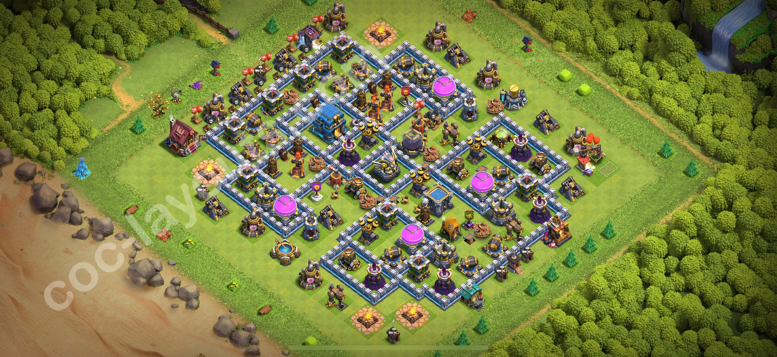 Farming Base TH12 with Link, Hybrid - plan / layout / design - Clash of Clans 2026 - (#93) — Фарм TH12