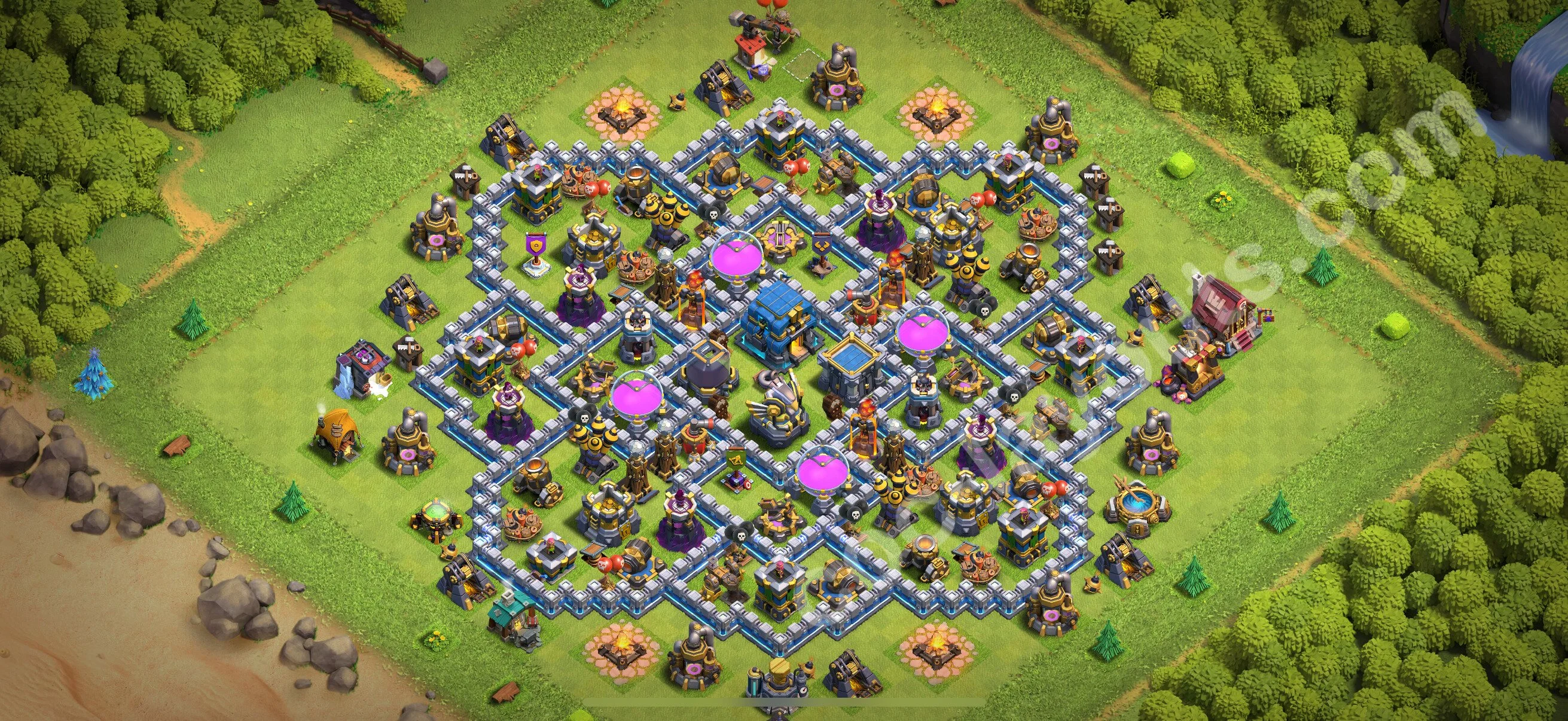 Farming Base TH12 with Link, Anti 3 Stars - plan / layout / design - Clash of Clans 2026 - (#97) — Farm TH12