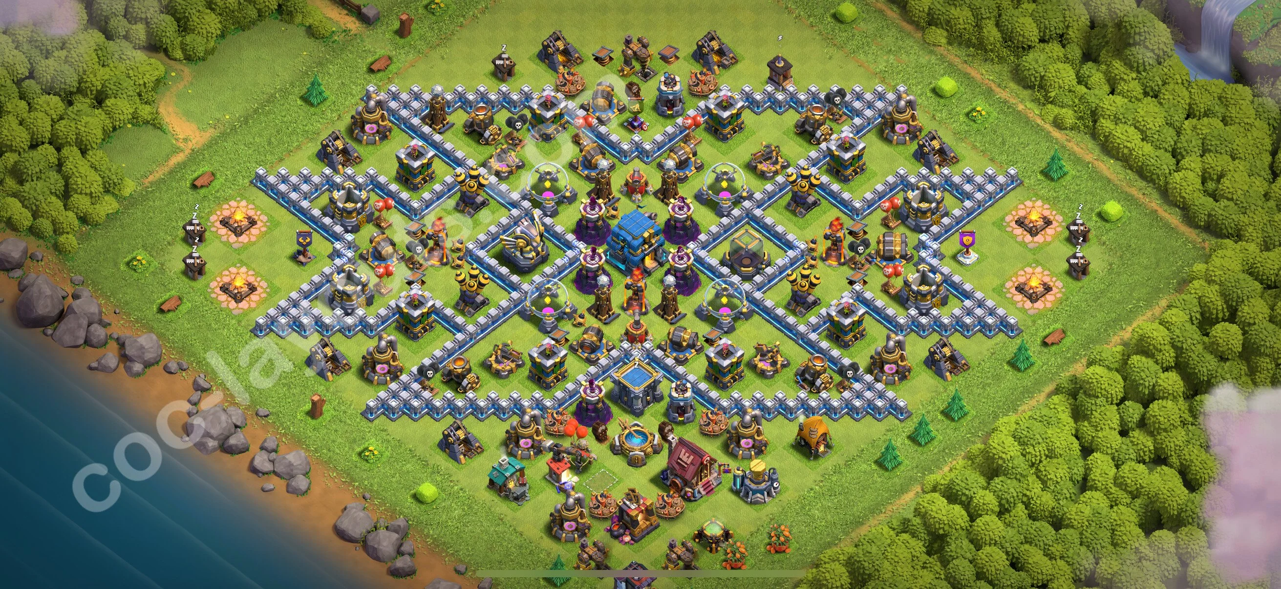 Farming Base TH12 with Link - plan / layout / design - Clash of Clans 2026 - (#98) — Recursos TH12