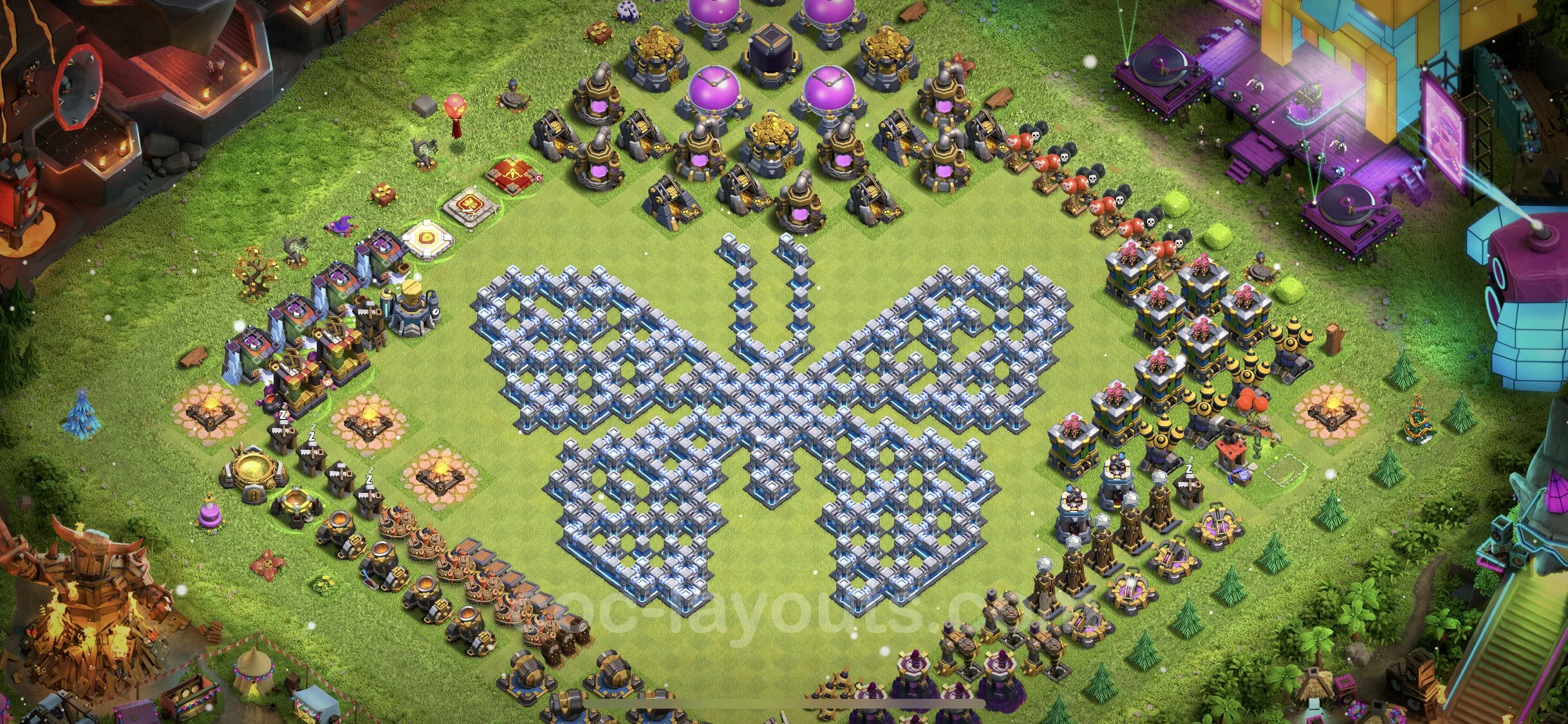 Top Troll Funny Base TH12 with Link - Funny Art Plan - Clash of Clans - (#20)