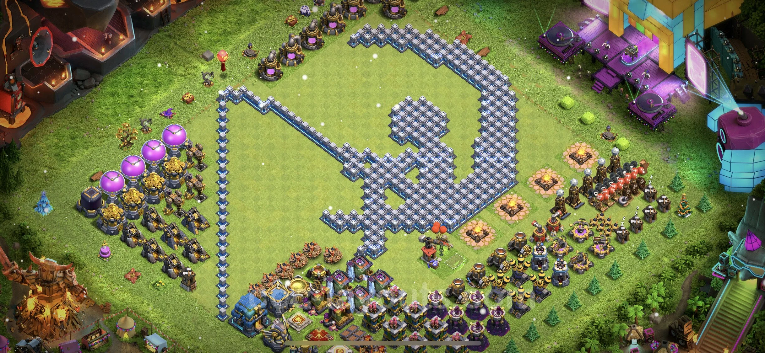Top Troll Funny Base TH12 with Link - Funny Art Plan - Clash of Clans - (#21)