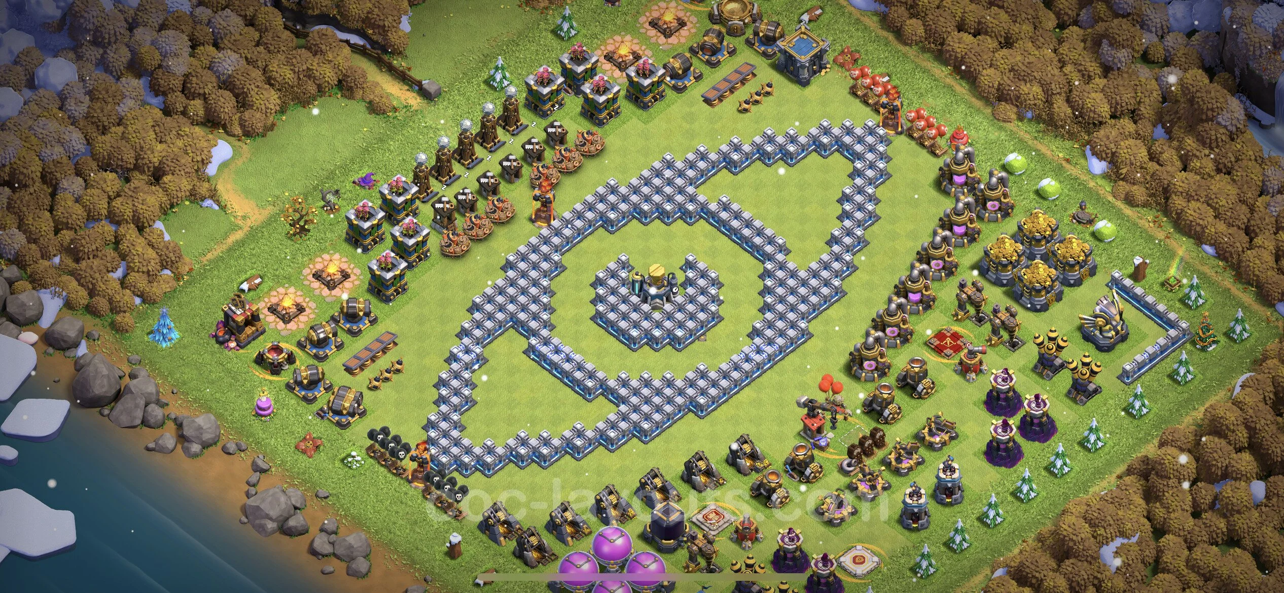 Top Troll Funny Base TH12 with Link - Funny Art Plan - Clash of Clans - (#24) — Развлечения TH12