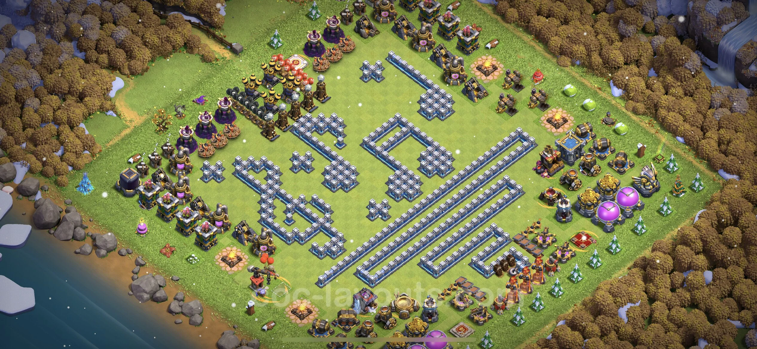 Top Troll Funny Base TH12 with Link - Funny Art Plan - Clash of Clans - (#26) — Развлечения TH12