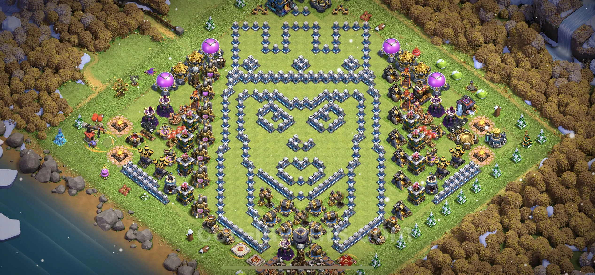 Top Troll Funny Base TH12 with Link - Funny Art Plan - Clash of Clans - (#27) — Diversão TH12