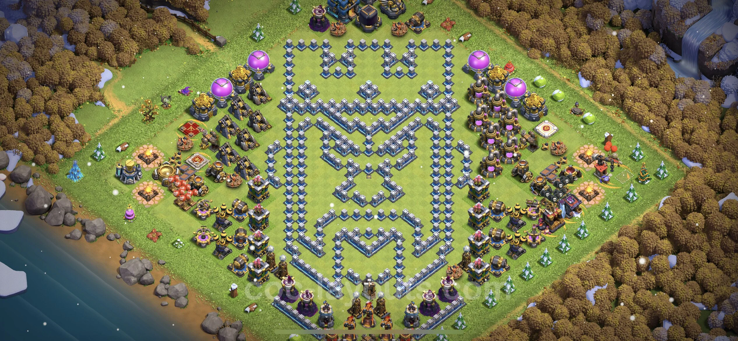 Top Troll Funny Base TH12 with Link - Funny Art Plan - Clash of Clans - (#29) — Fun TH12