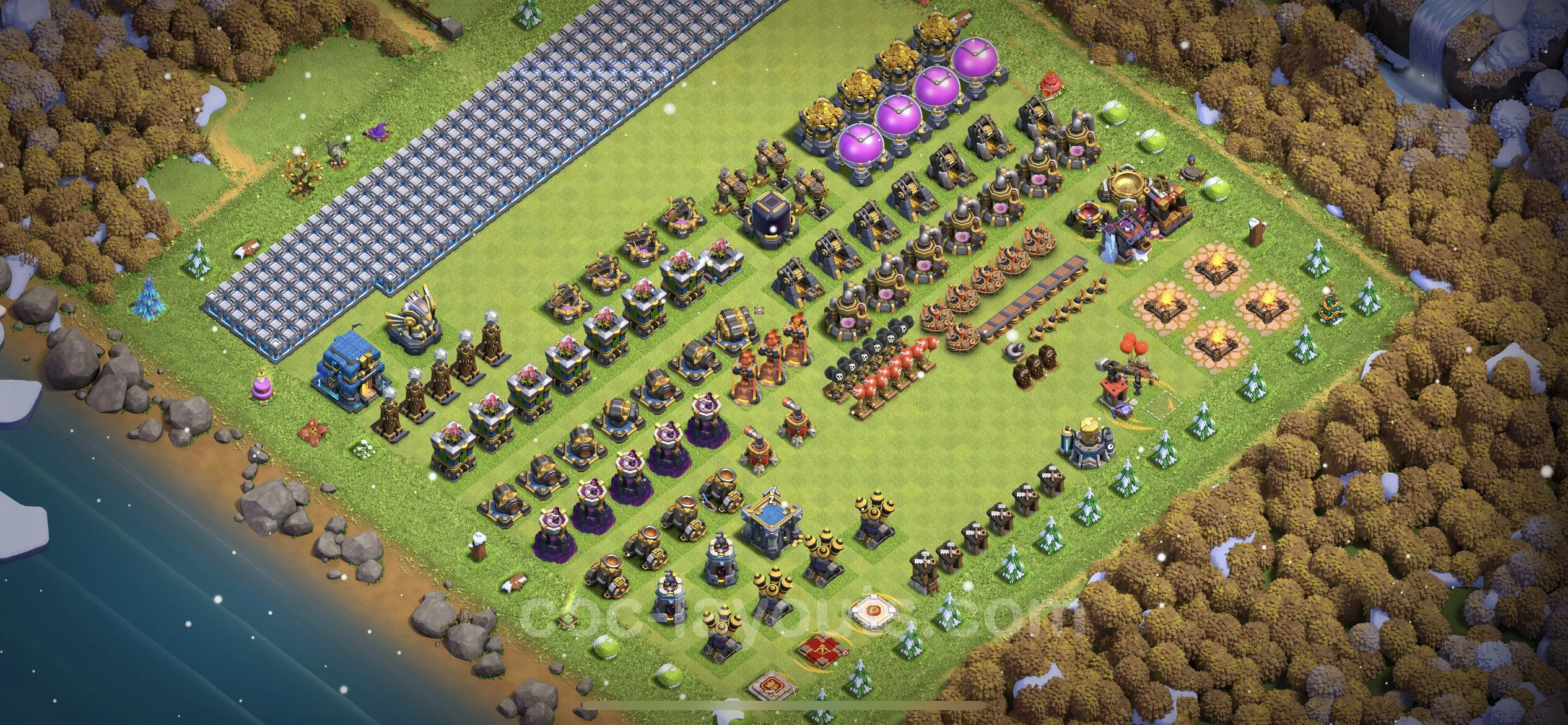 Top Troll Funny Base TH12 with Link - Funny Art Plan - Clash of Clans - (#30) — Plezier TH12
