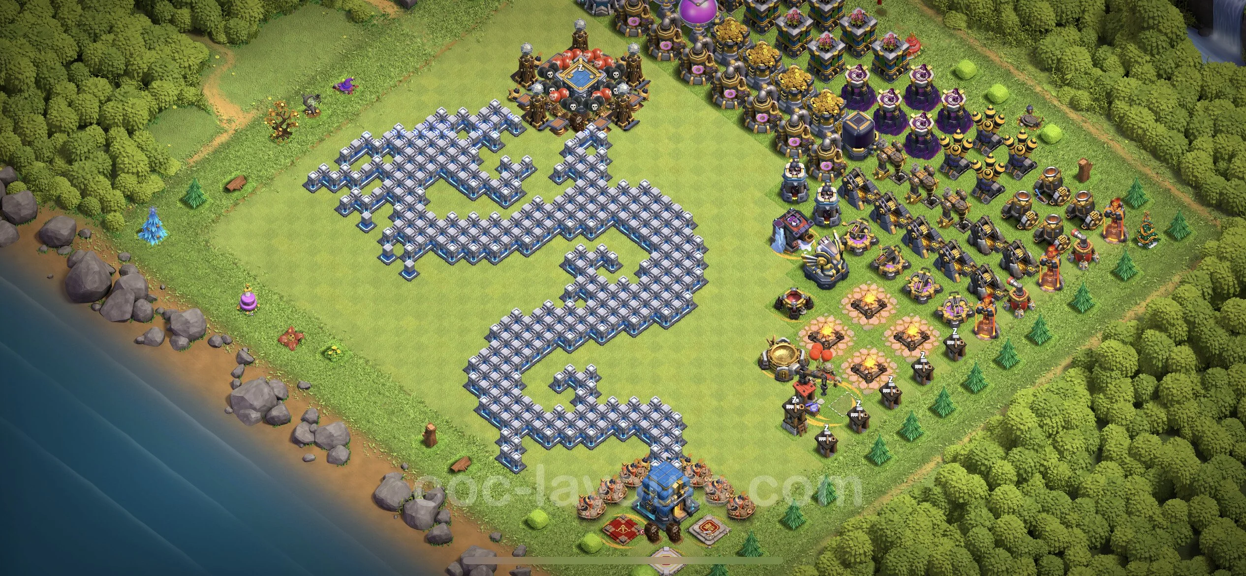 Top Troll Funny Base TH12 with Link - Funny Art Plan - Clash of Clans - (#33) — Fun TH12