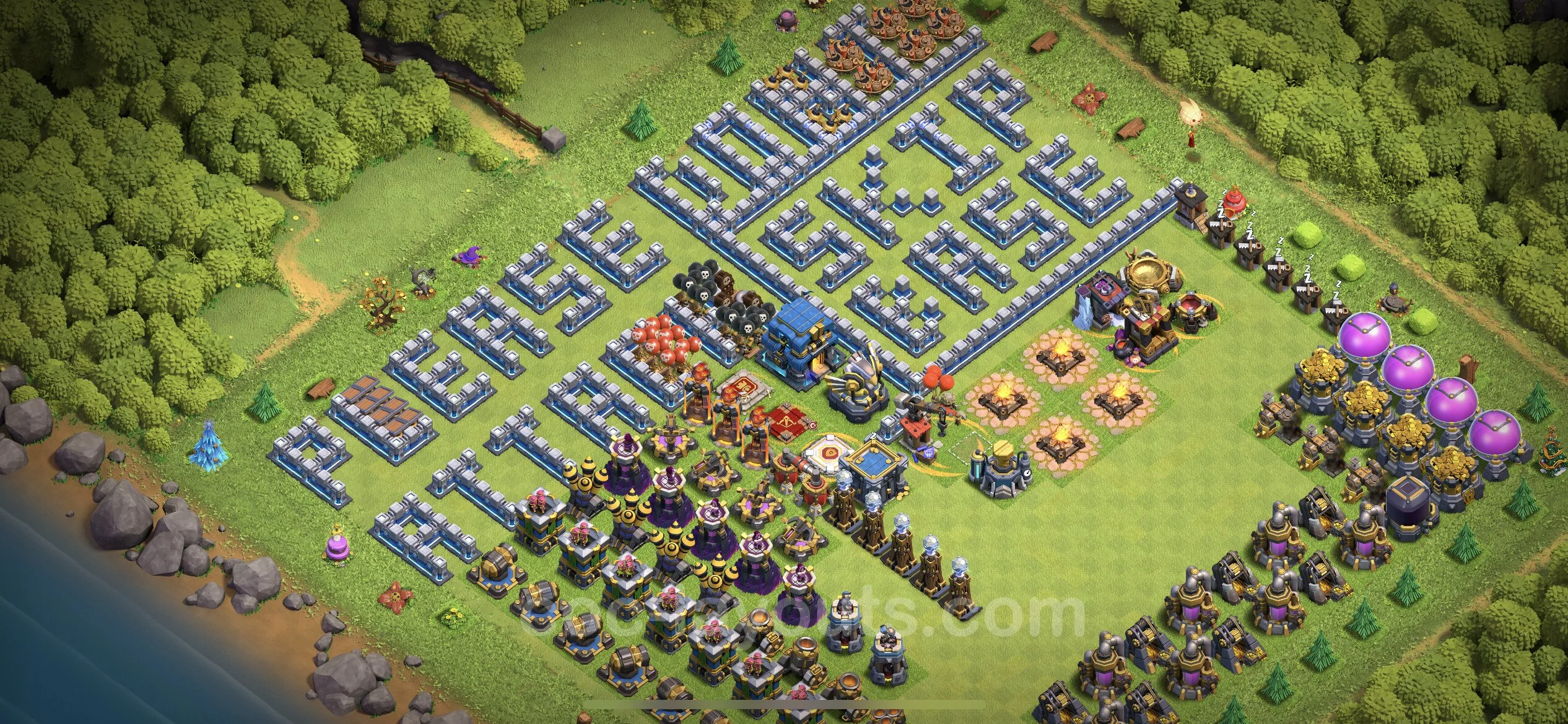 Top Troll Funny Base TH12 with Link - Funny Art Plan - Clash of Clans - (#38) — Розваги TH12