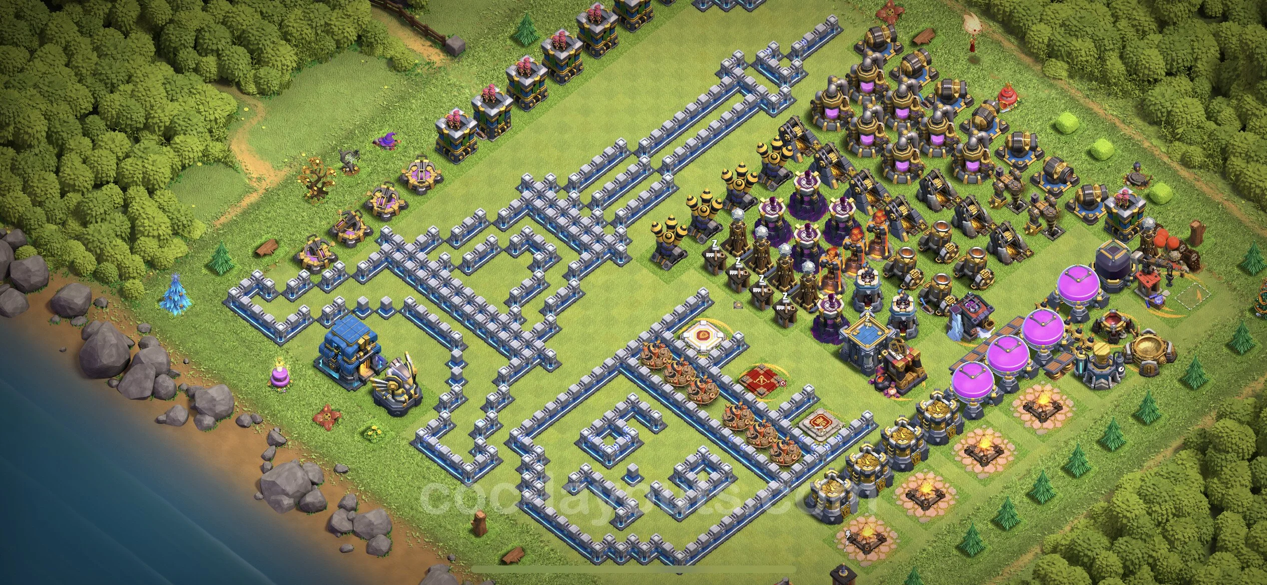 Top Troll Funny Base TH12 with Link - Funny Art Plan - Clash of Clans - (#40) — Развлечения TH12