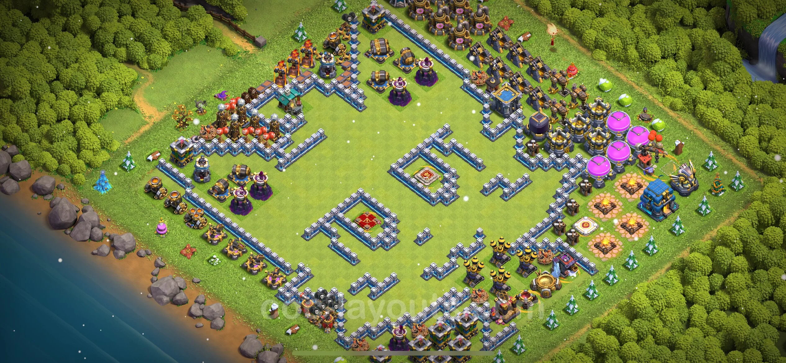 Top Troll Funny Base TH12 with Link - Funny Art Plan - Clash of Clans - (#42) — Diversão TH12