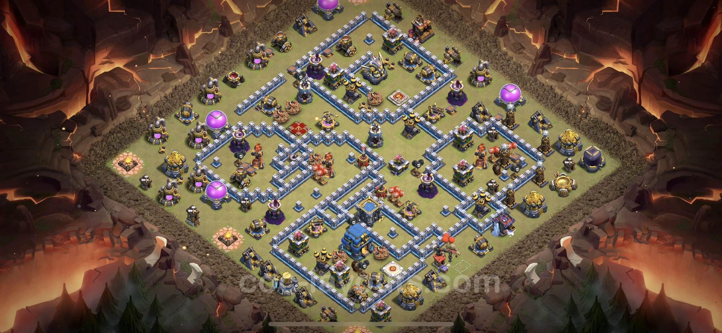 Top War Base TH12 with Link, Anti Everything - CWL Defence Plan - Clash of Clans - (#100) — Krieg BH12