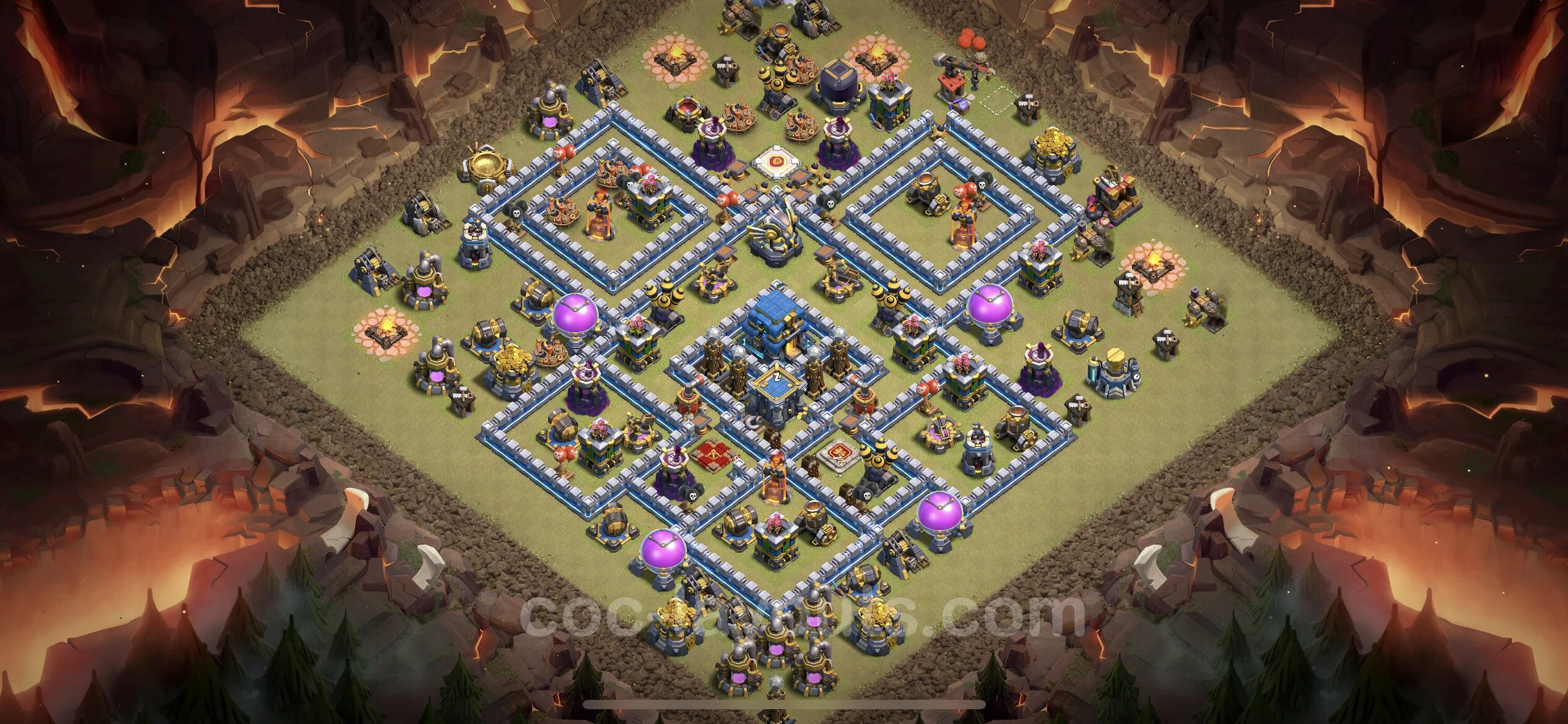 Top War Base TH12 with Link, Anti Everything - Max Levels CWL Plan - Clash of Clans - (#101) — War BH12