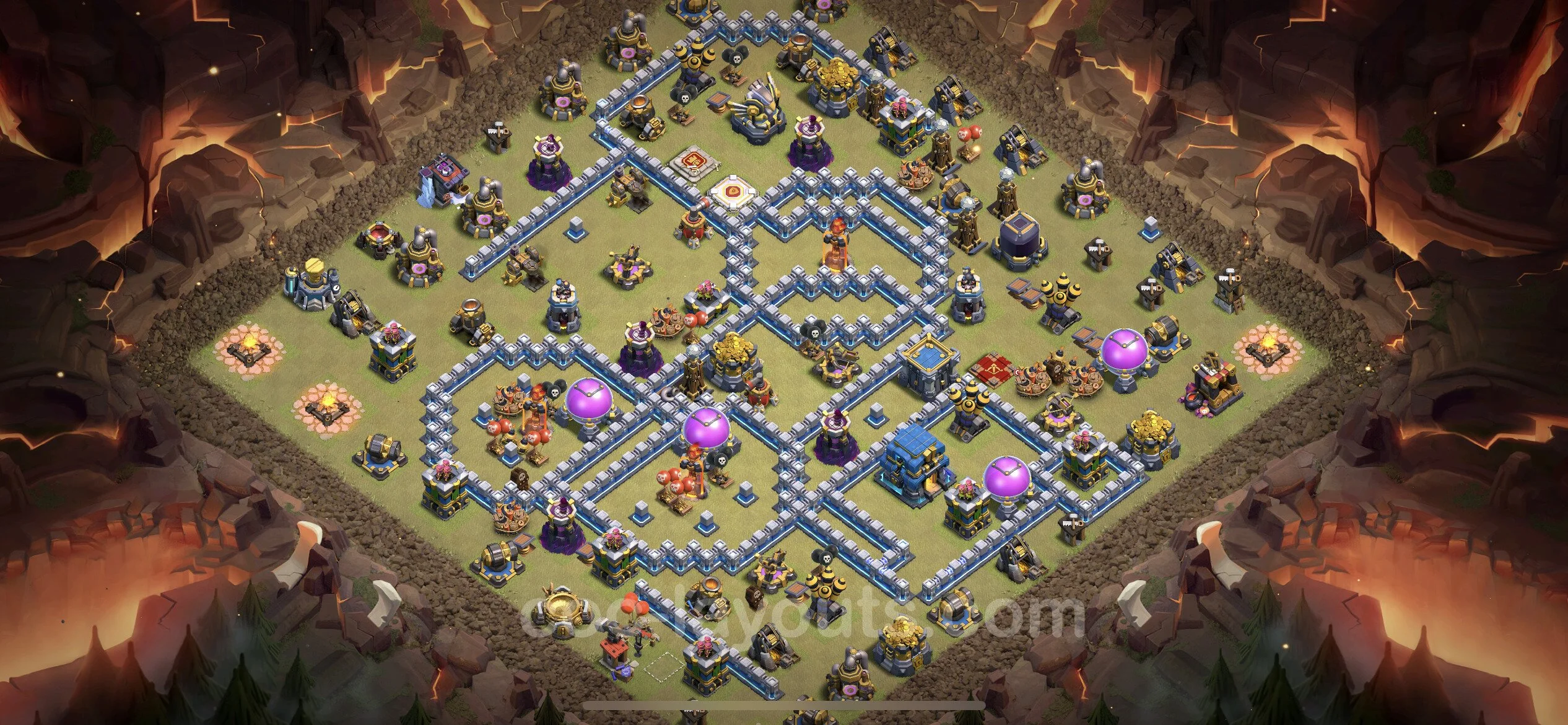 Top War Base TH12 with Link - Anti 3 Stars CWL Plan - Clash of Clans - (#103) — Savaş BH12