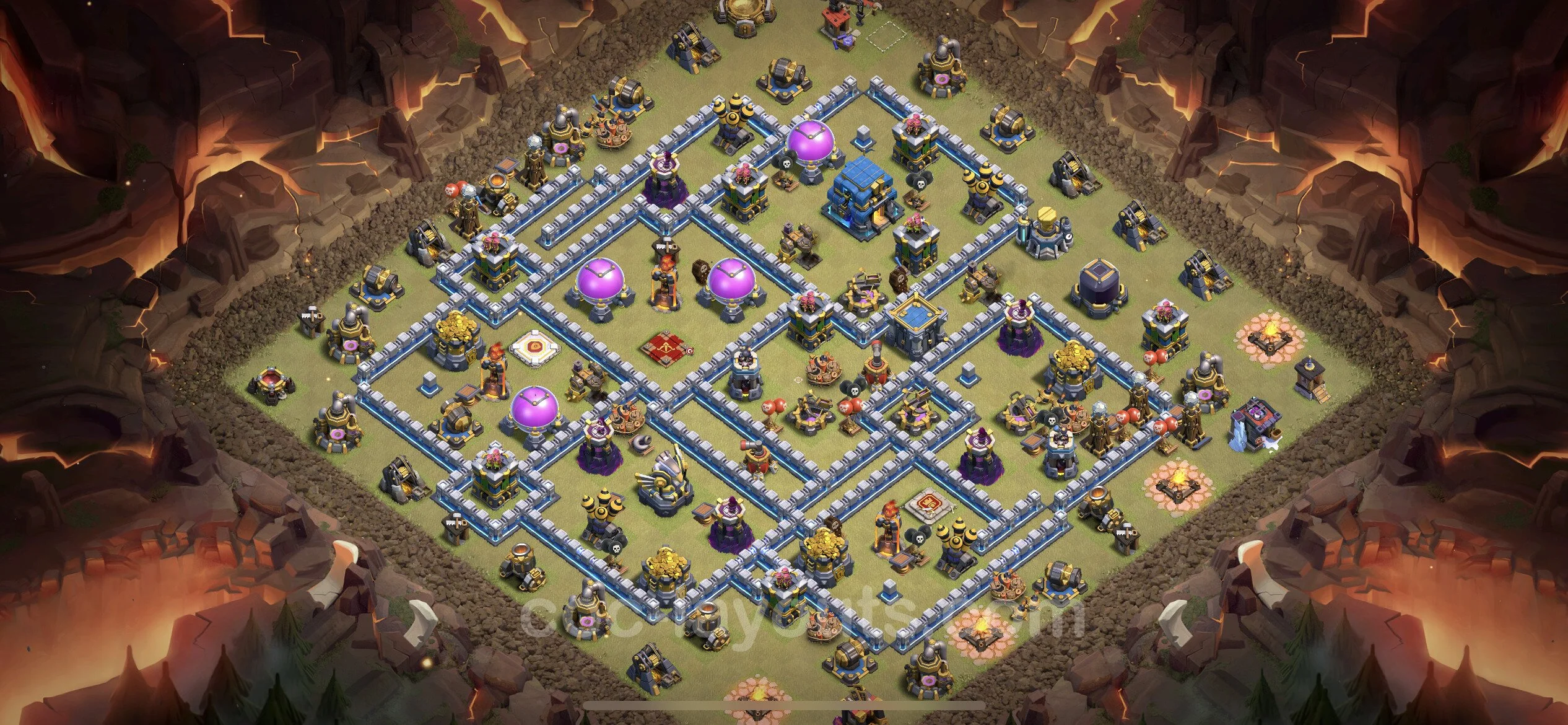 Top War Base TH12 with Link, Anti Everything - Anti 3 Stars CWL Plan - Clash of Clans - (#104) — Guerra BH12