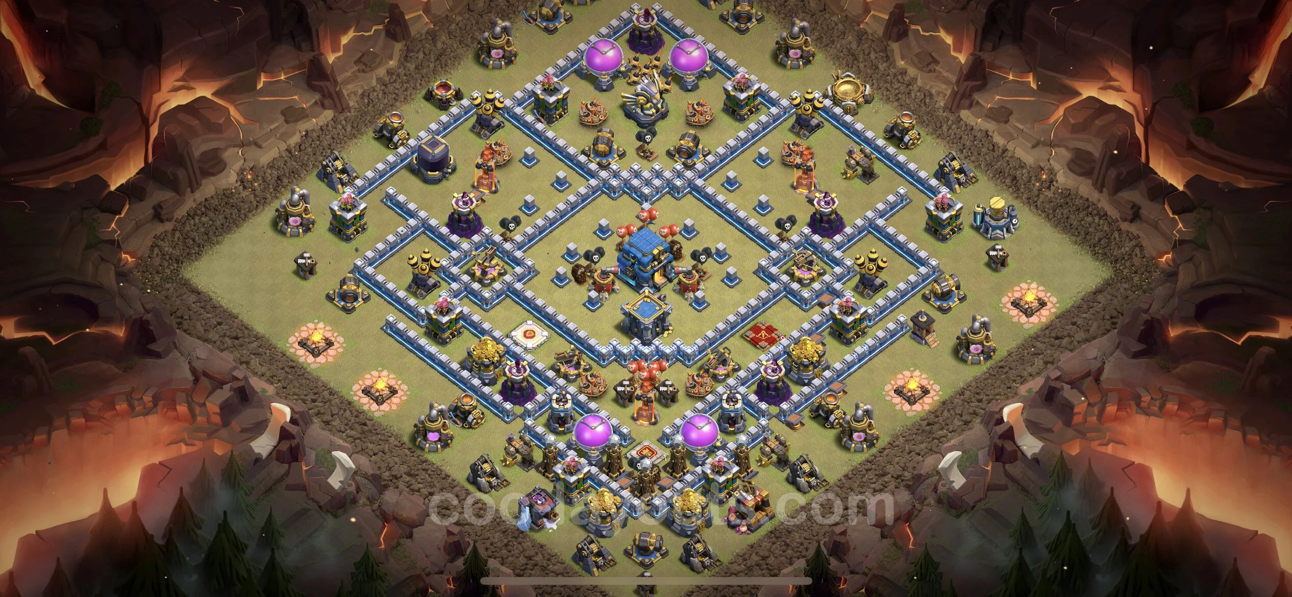 Top War Base TH12 with Link, Anti Everything - Max Levels CWL Plan - Clash of Clans - (#107) — Guerra BH12