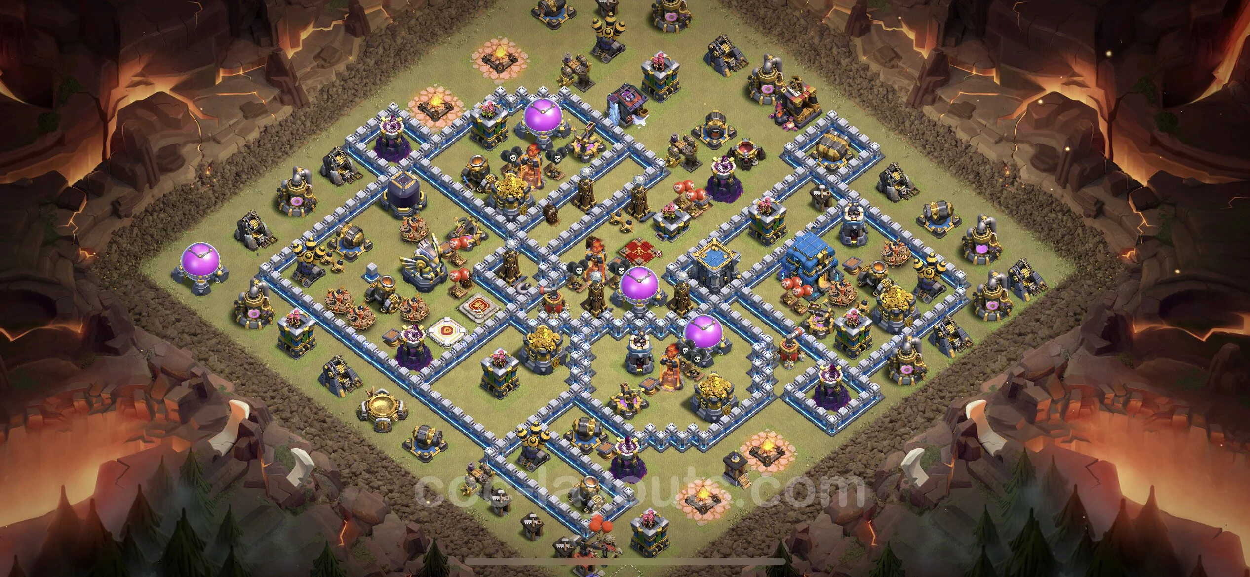 Top War Base TH12 with Link - Anti 3 Stars CWL Plan - Clash of Clans - (#108) — War BH12