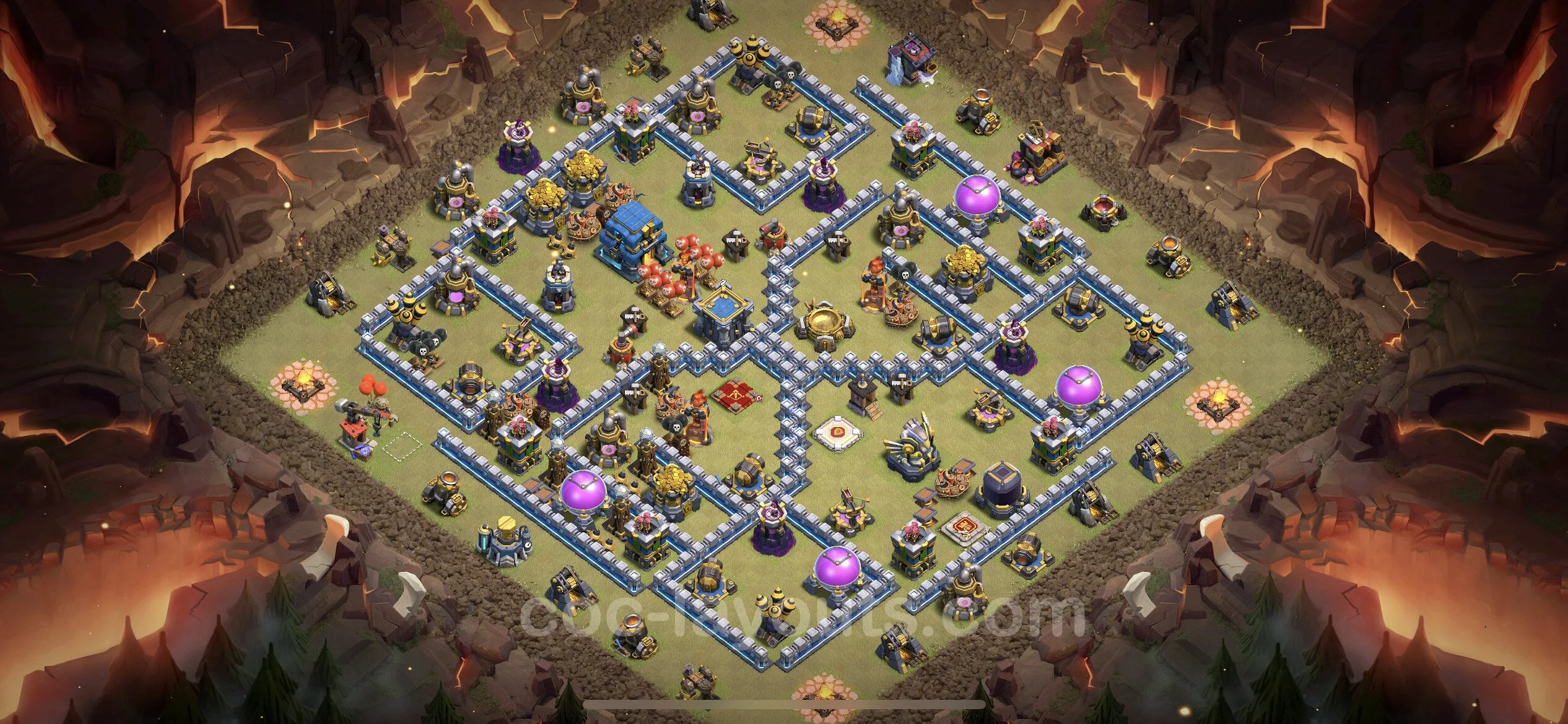 Top War Base TH12 with Link, Hybrid - CWL Defence Plan - Clash of Clans - (#110) — Wojna BH12