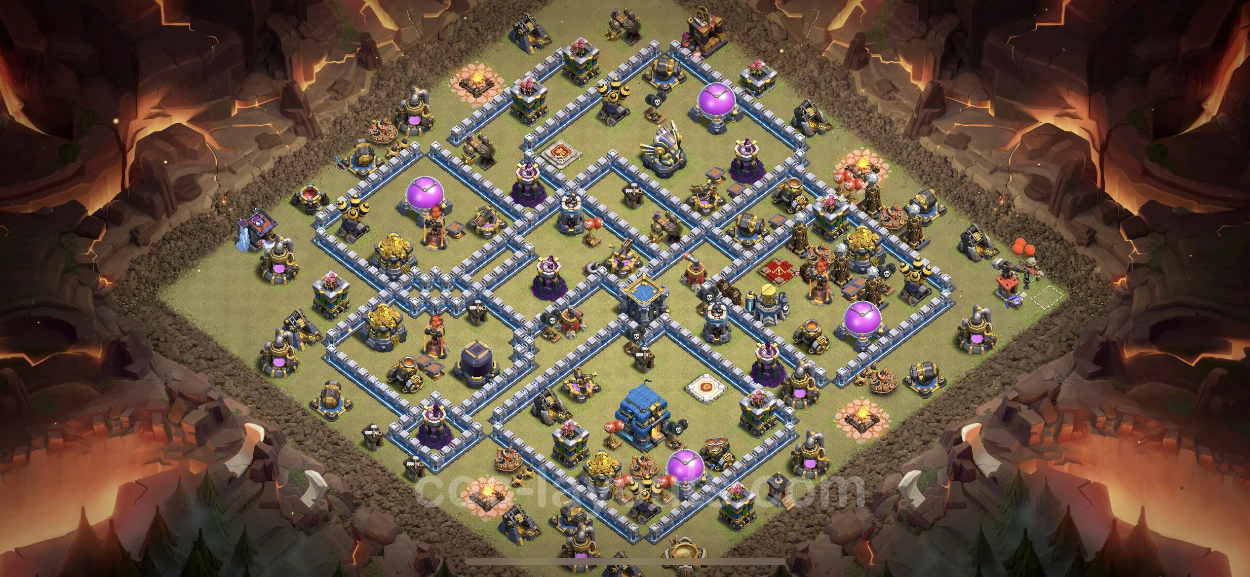 Top War Base TH12 with Link, Anti Everything, Hybrid - CWL Defence Plan - Clash of Clans - (#112) — Wojna BH12