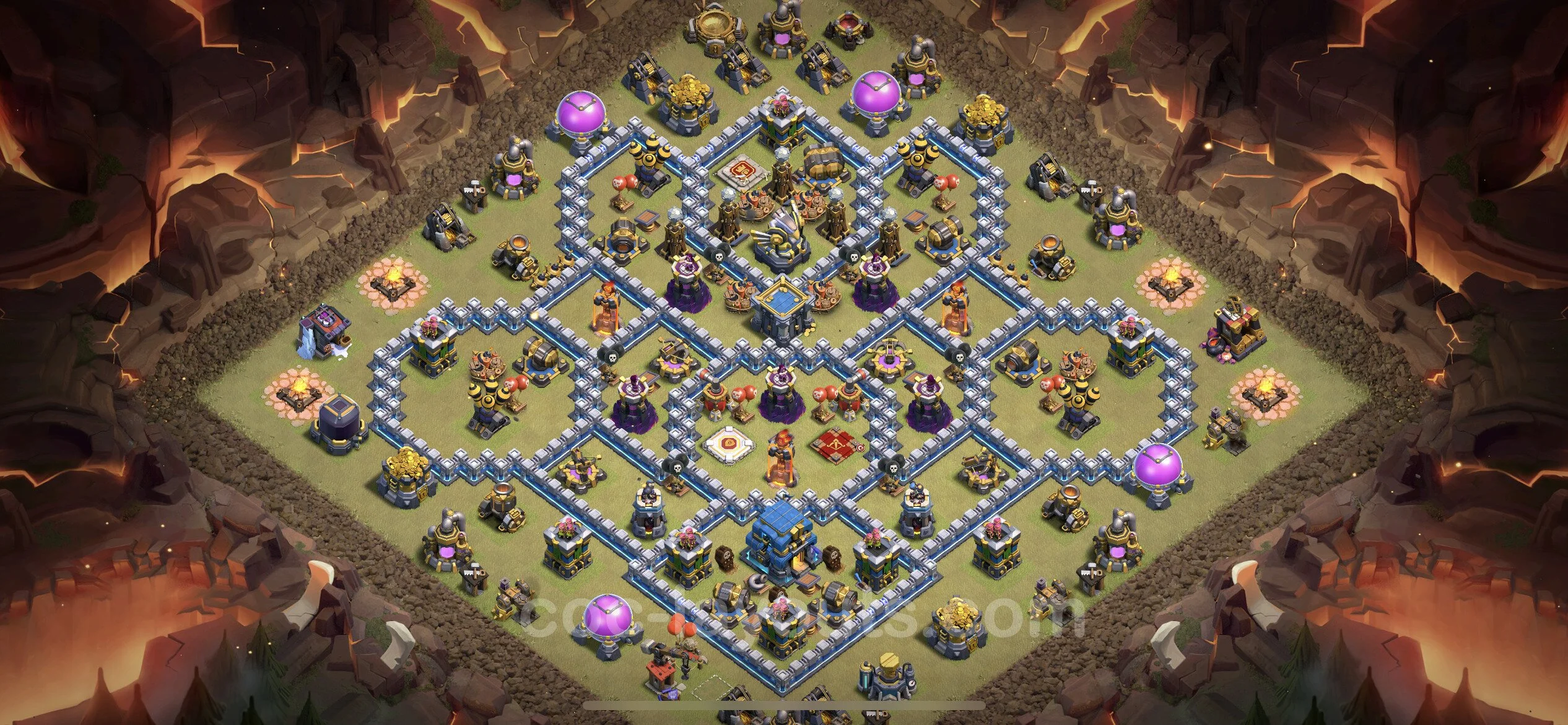 Top War Base TH12 with Link - Anti 3 Stars CWL Plan - Clash of Clans - (#113) — War BH12