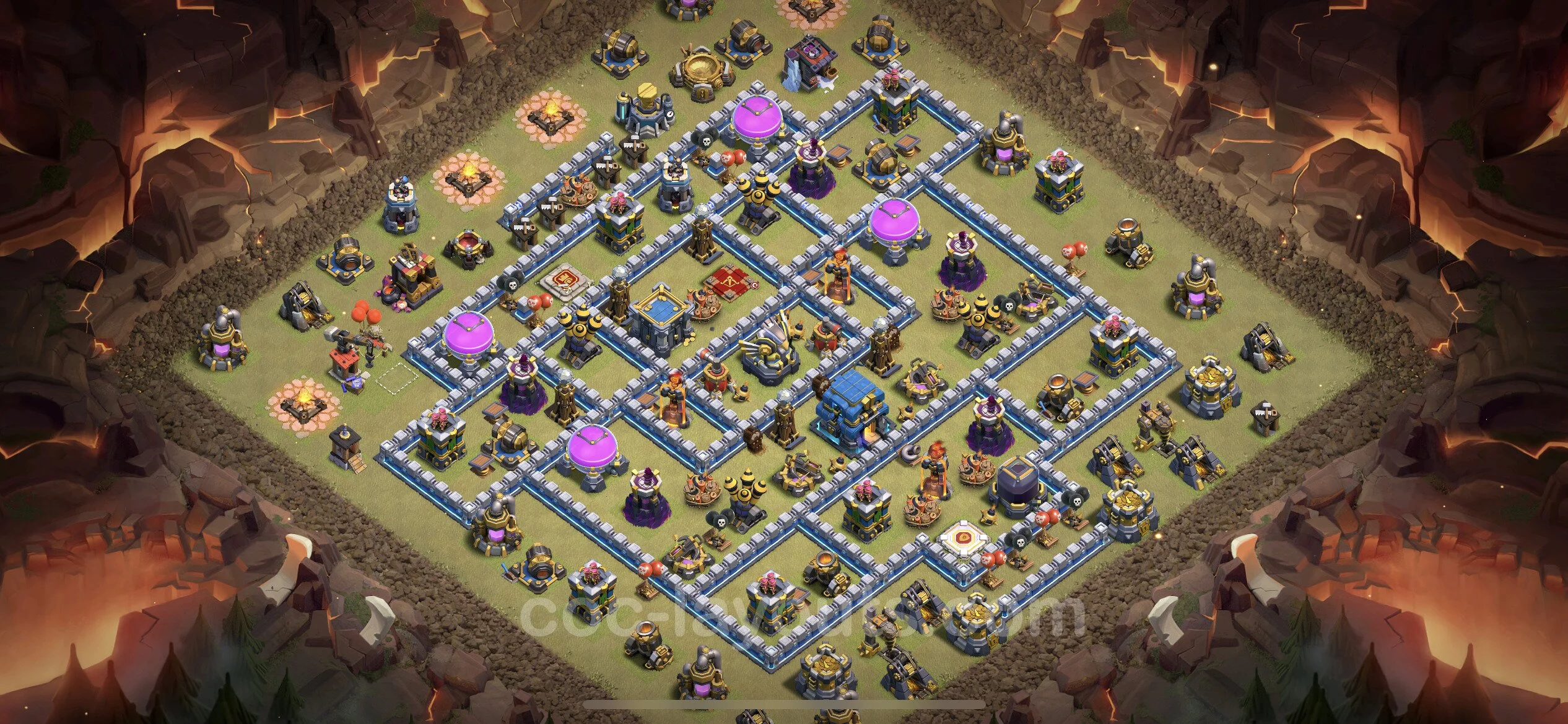 Top War Base TH12 with Link, Anti Everything - Max Levels CWL Plan - Clash of Clans - (#116) — Savaş BH12
