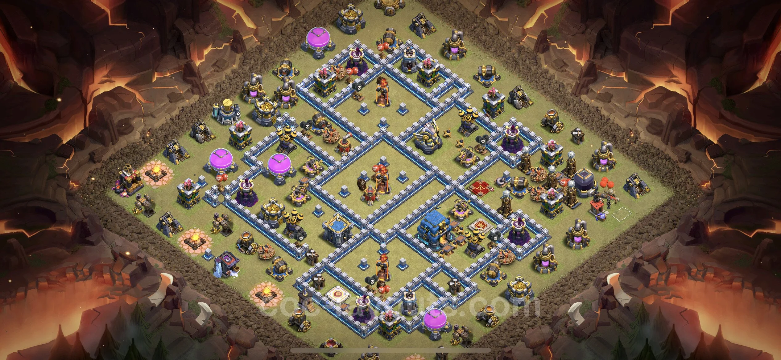 Top War Base TH12 with Link, Anti Air / Electro Dragon - Max Levels CWL Plan - Clash of Clans - (#118) — Krieg BH12
