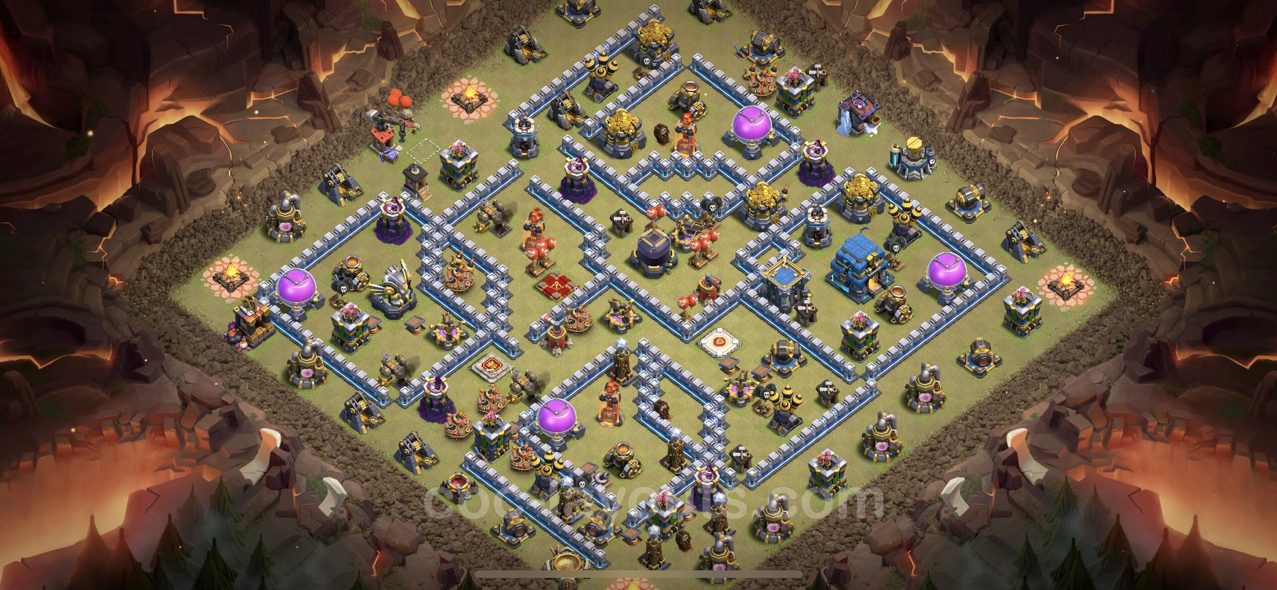 Top War Base TH12 with Link, Anti Air / Electro Dragon, Hybrid - CWL Defence Plan - Clash of Clans - (#119) — Guerre BH12