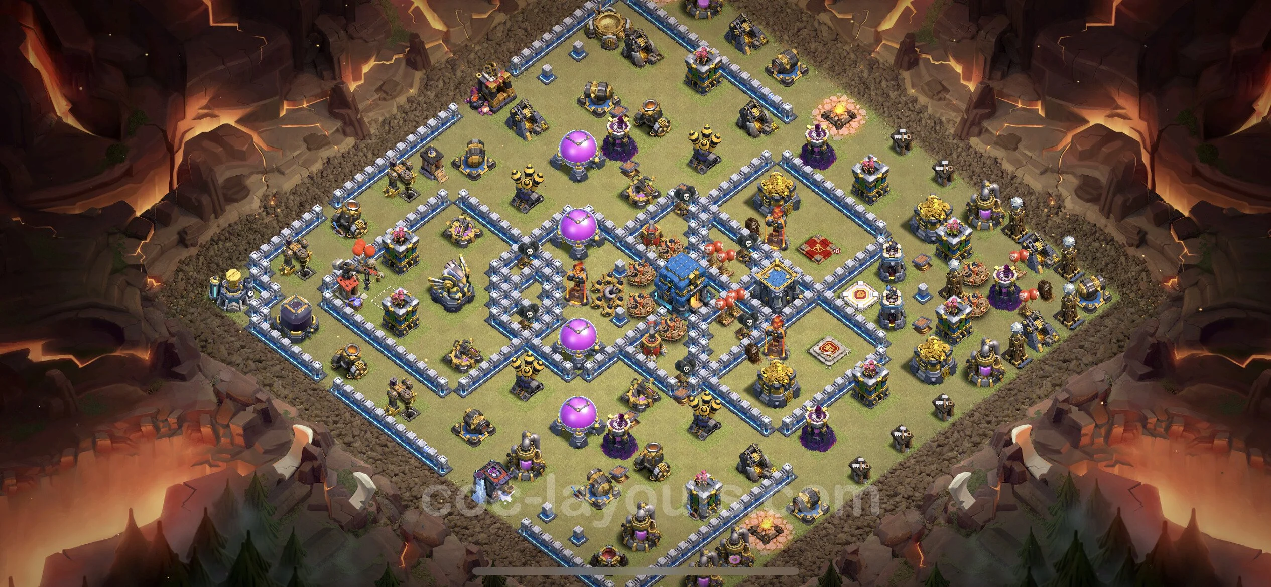 Top War Base TH12 with Link - Anti 2 Stars CWL Plan - Clash of Clans - (#122) — Guerre BH12