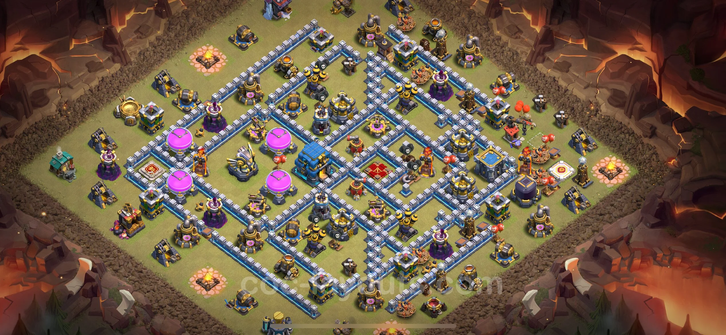 Top War Base TH12 with Link, Hybrid - Anti 2 Stars CWL Plan - Clash of Clans - (#126) — Perang BH12