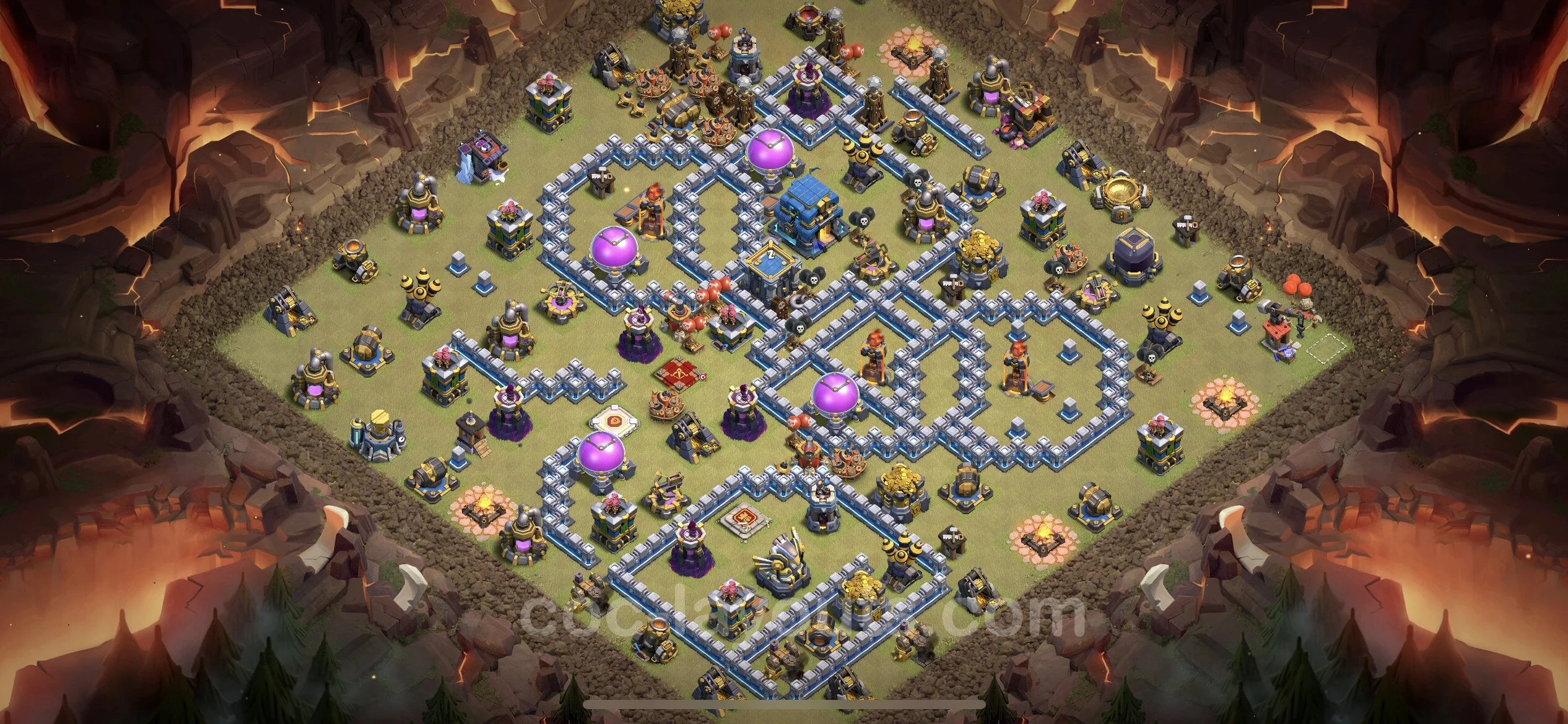 Top War Base TH12 with Link - Max Levels CWL Plan - Clash of Clans - (#129) — ウォー BH12