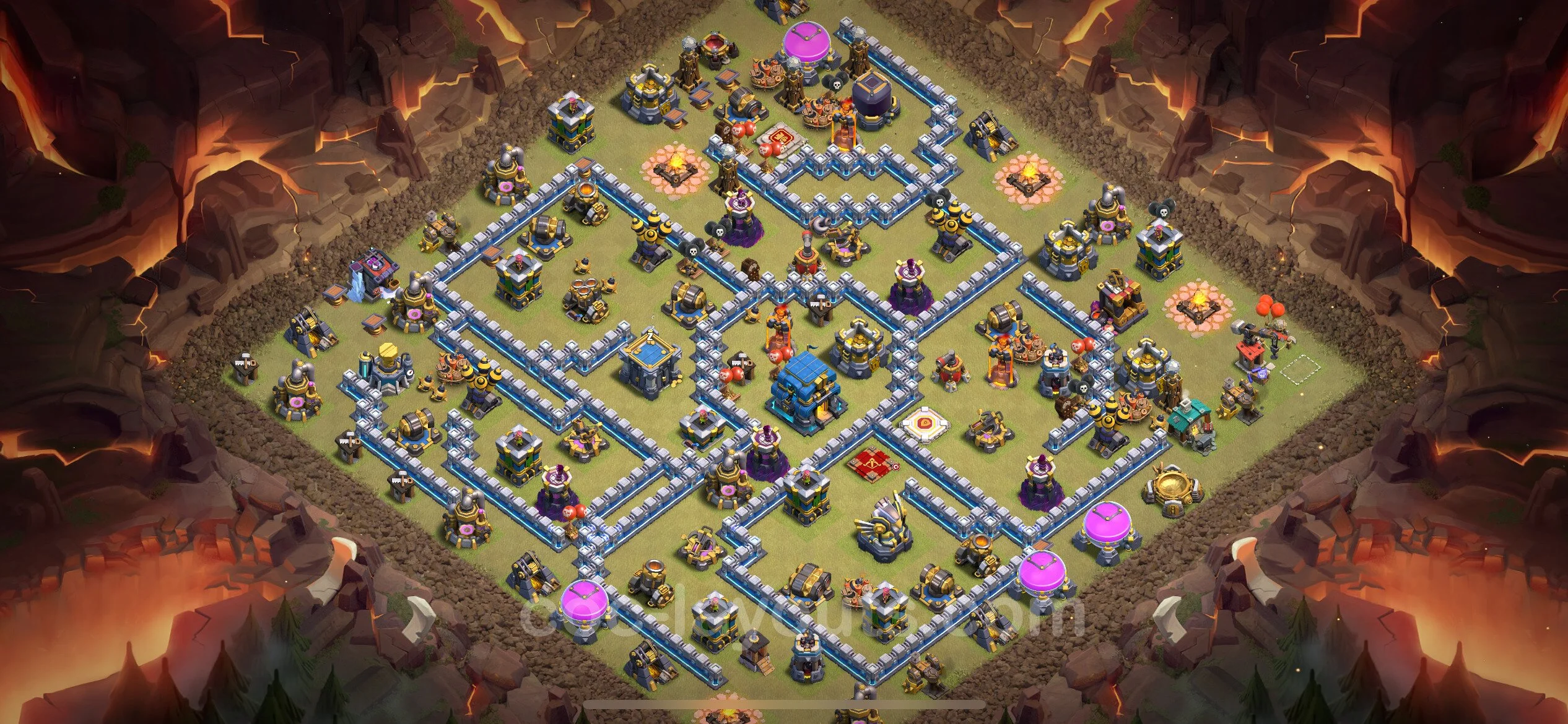 Top War Base TH12 with Link, Anti Everything - Anti 2 Stars CWL Plan - Clash of Clans - (#134) — Perang BH12