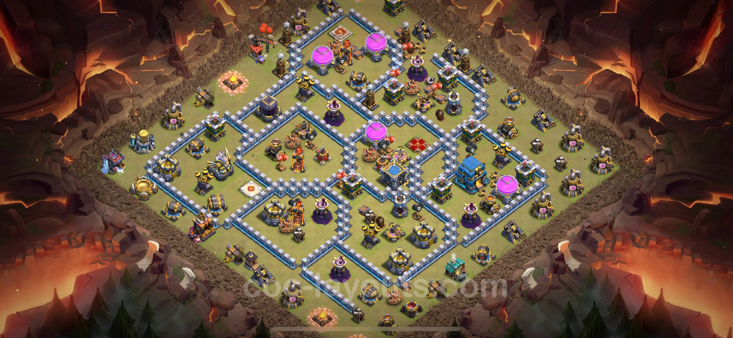 Top War Base TH12 with Link, Hybrid - CWL Defence Plan - Clash of Clans - (#135) — Wojna BH12