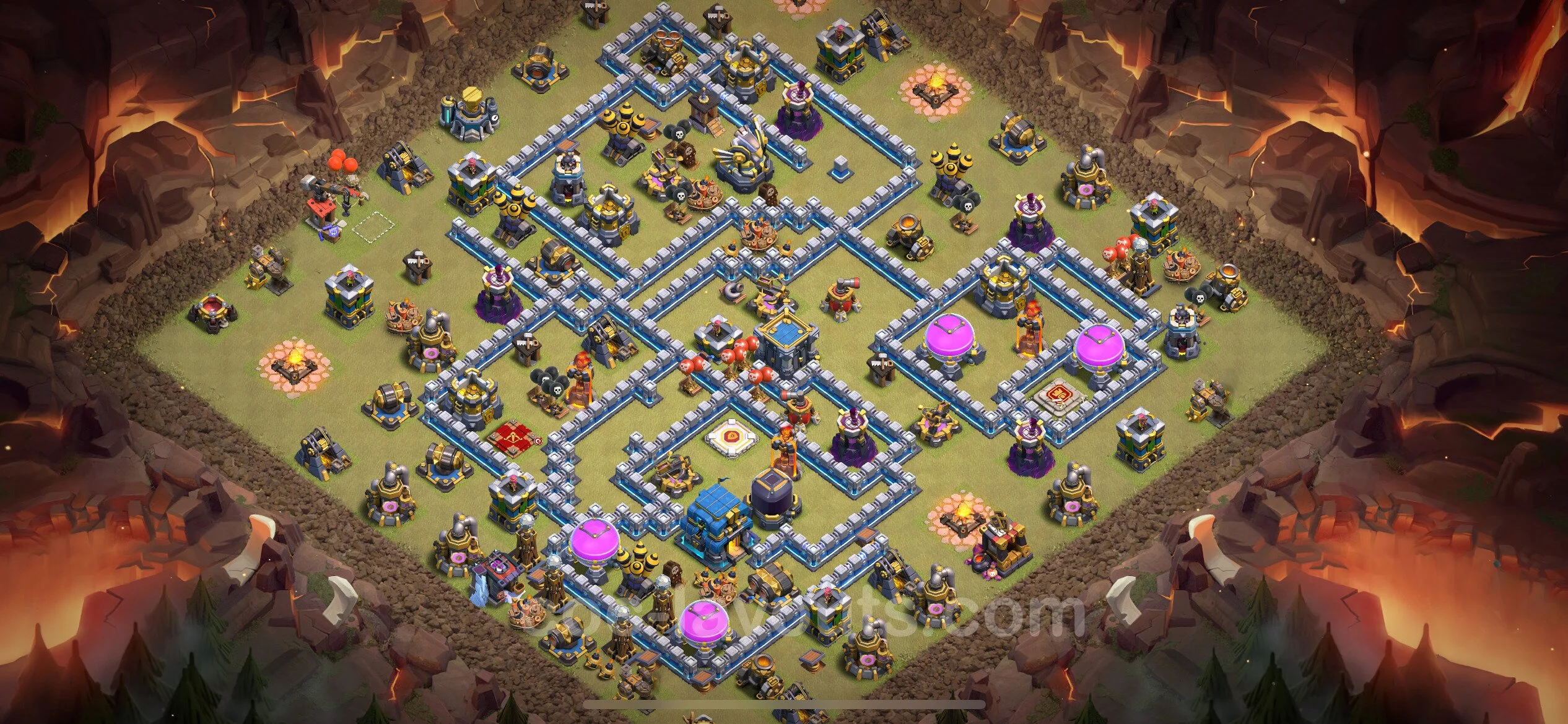 Top War Base TH12 with Link, Anti Everything, Hybrid - CWL Defence Plan - Clash of Clans - (#137) — War BH12