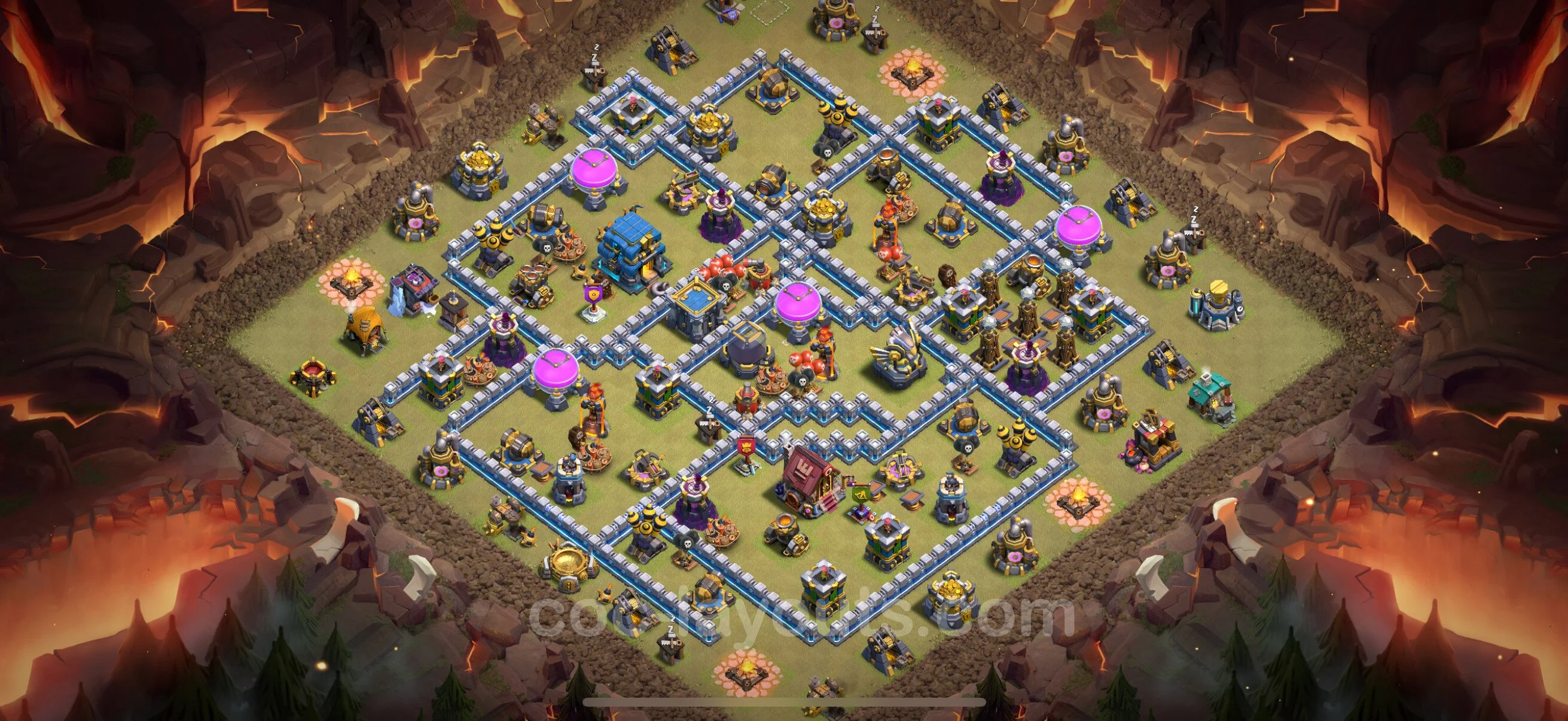 Top War Base TH12 with Link, Anti Everything - Max Levels CWL Plan - Clash of Clans - (#139) — Wojna BH12