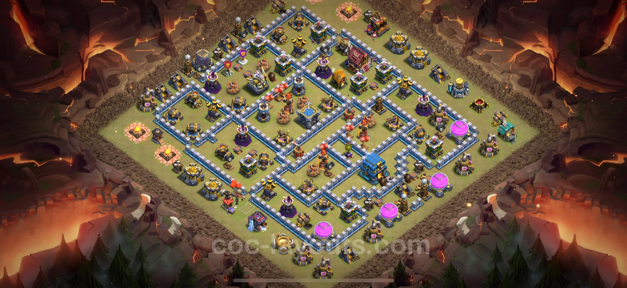 Top War Base TH12 with Link - Max Levels CWL Plan - Clash of Clans - (#141) — Guerre BH12