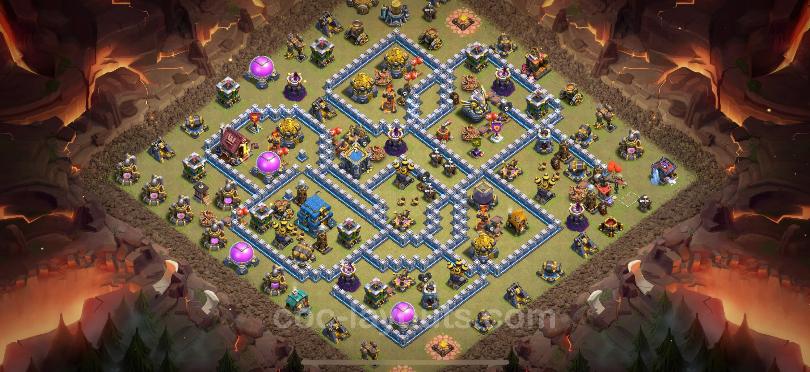 Top War Base TH12 with Link, Anti Everything - Max Levels CWL Plan - Clash of Clans - (#147) — Guerra BH12