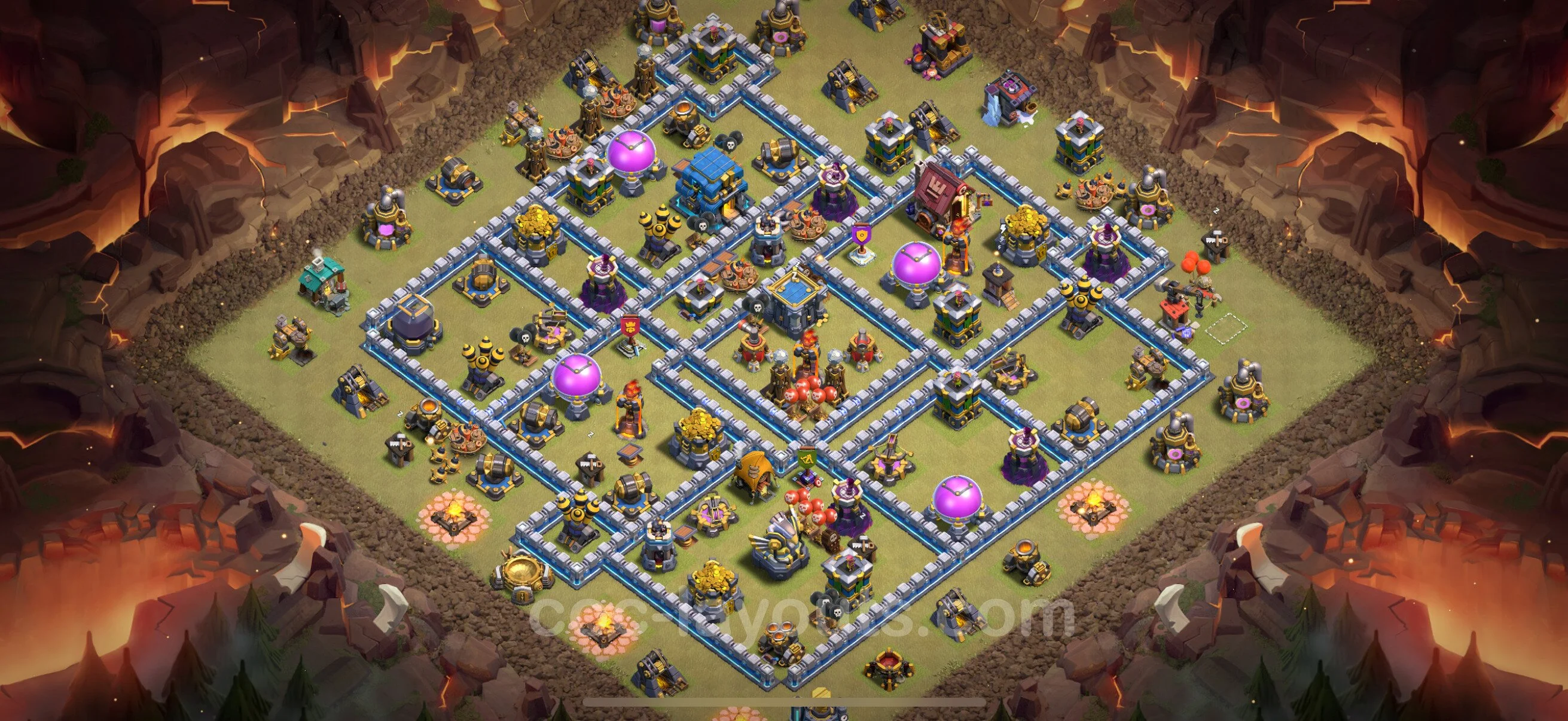 Top War Base TH12 with Link, Hybrid - CWL Defence Plan - Clash of Clans - (#149) — Oorlog BH12