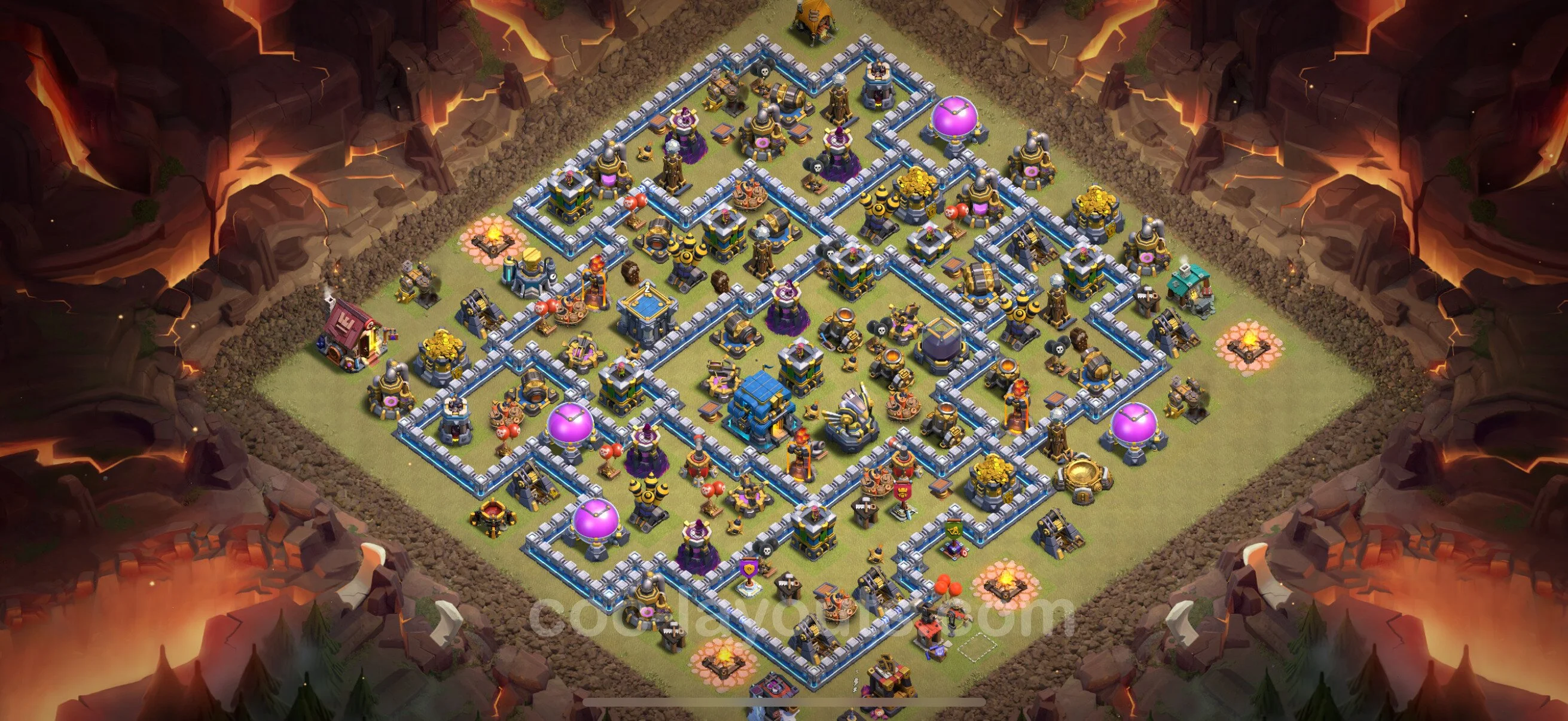 Top War Base TH12 with Link - Max Levels CWL Plan - Clash of Clans - (#151) — Guerre BH12