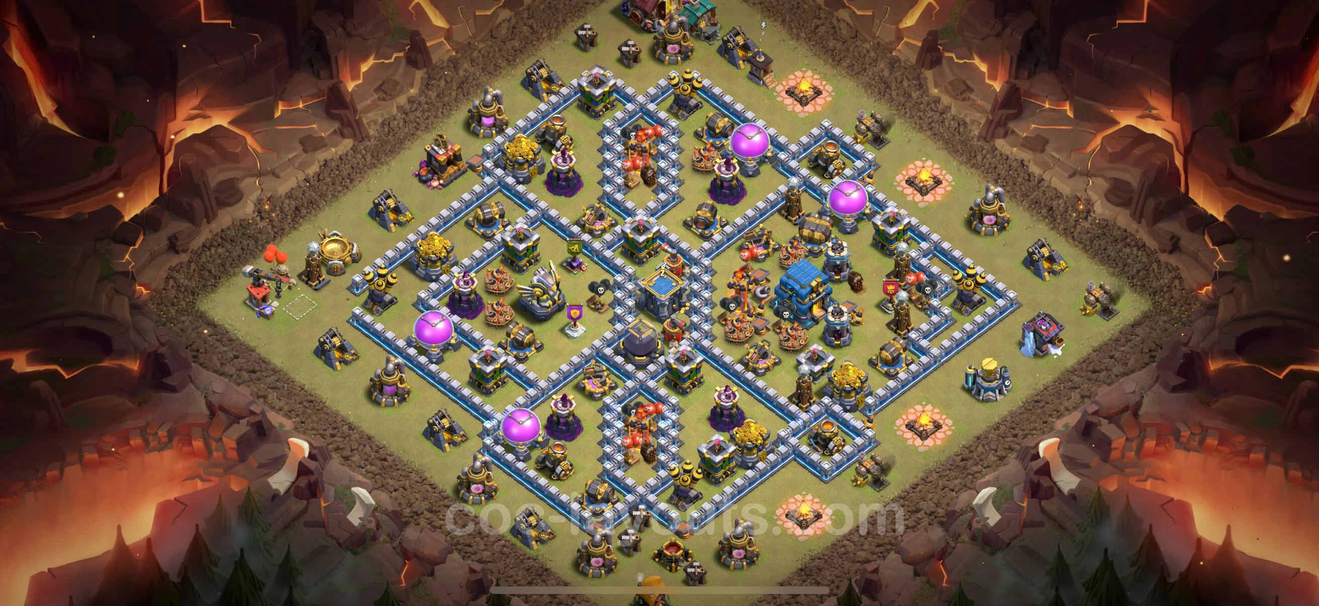 Top War Base TH12 with Link, Hybrid - Max Levels CWL Plan - Clash of Clans - (#152) — Oorlog BH12