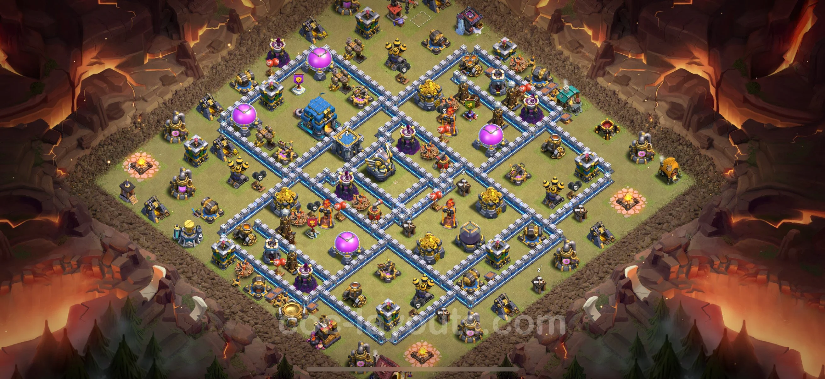 Top War Base TH12 with Link, Hybrid - Anti 3 Stars CWL Plan - Clash of Clans - (#154) — Krieg BH12