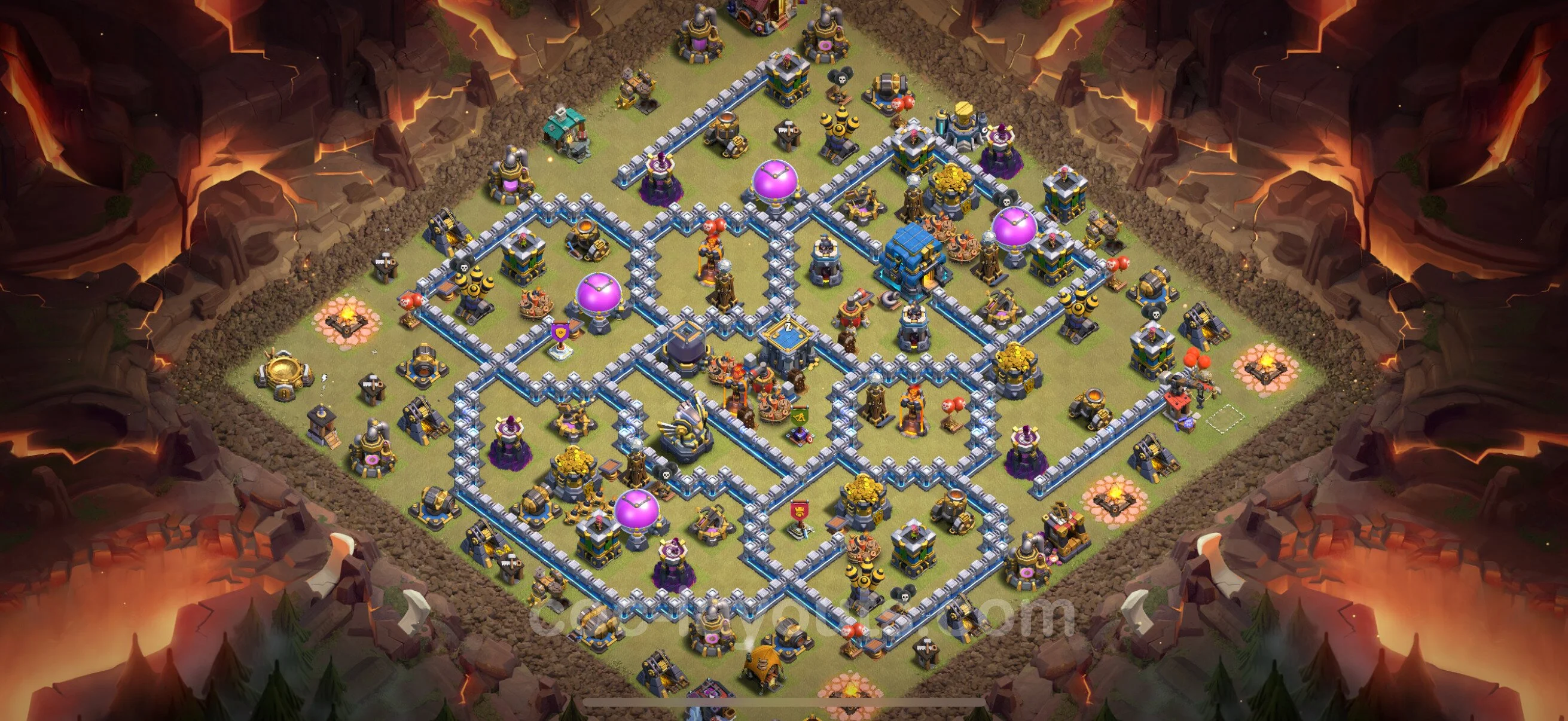 Top War Base TH12 with Link, Anti Air / Electro Dragon - Anti 3 Stars CWL Plan - Clash of Clans - (#155) — Wojna BH12