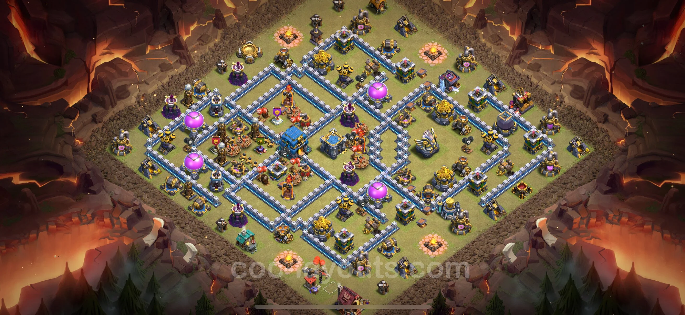 Top War Base TH12 with Link, Hybrid - Anti 3 Stars CWL Plan - Clash of Clans - (#156) — Война BH12