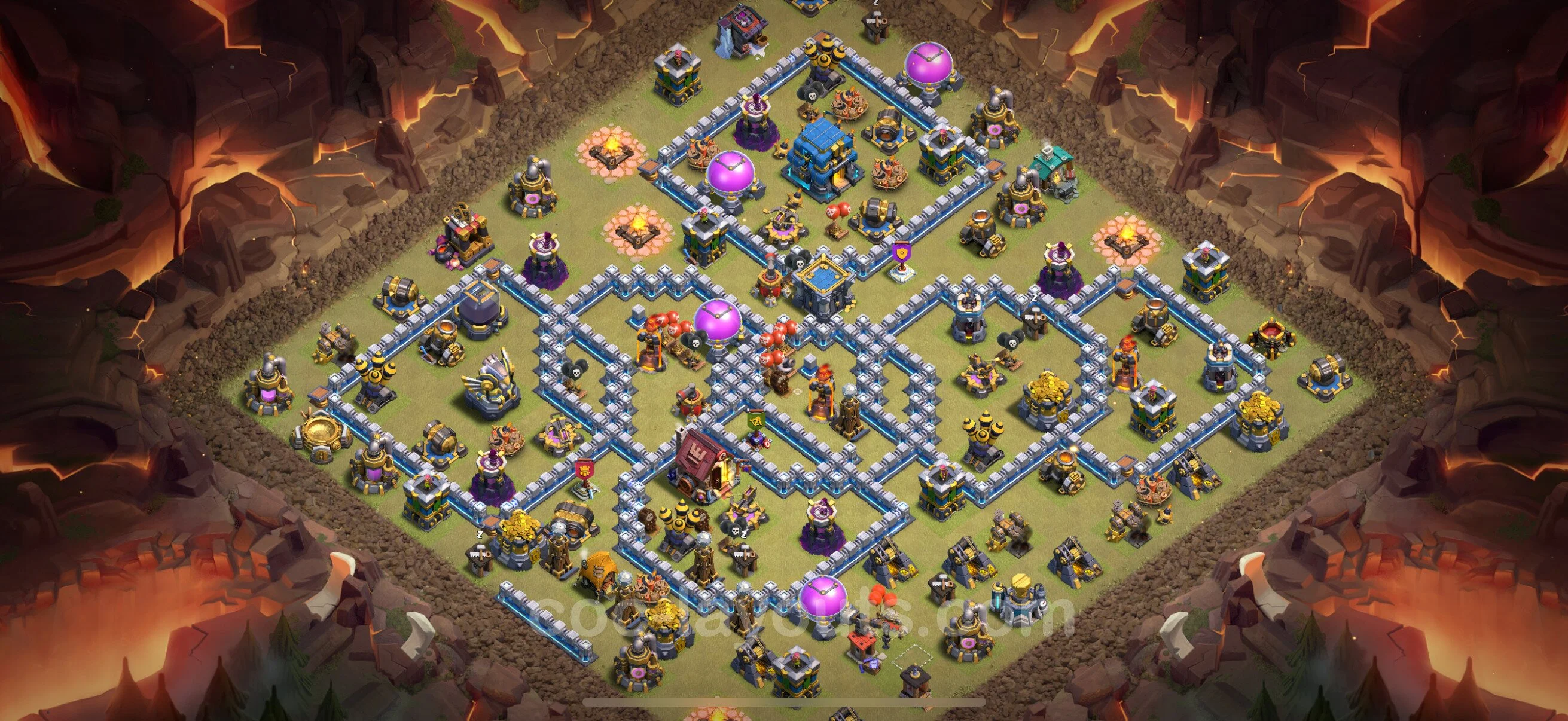 Top War Base TH12 with Link, Anti Everything, Hybrid - CWL Defence Plan - Clash of Clans - (#157) — Wojna BH12