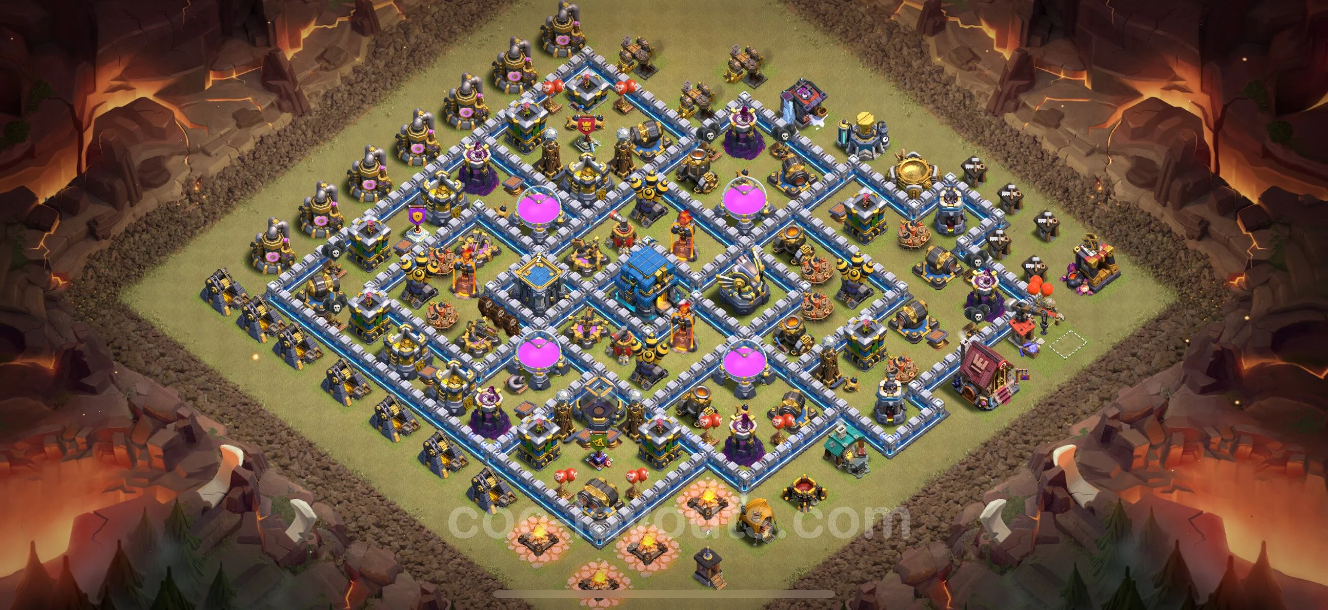 Top War Base TH12 with Link, Hybrid - Max Levels CWL Plan - Clash of Clans - (#169) — Война BH12