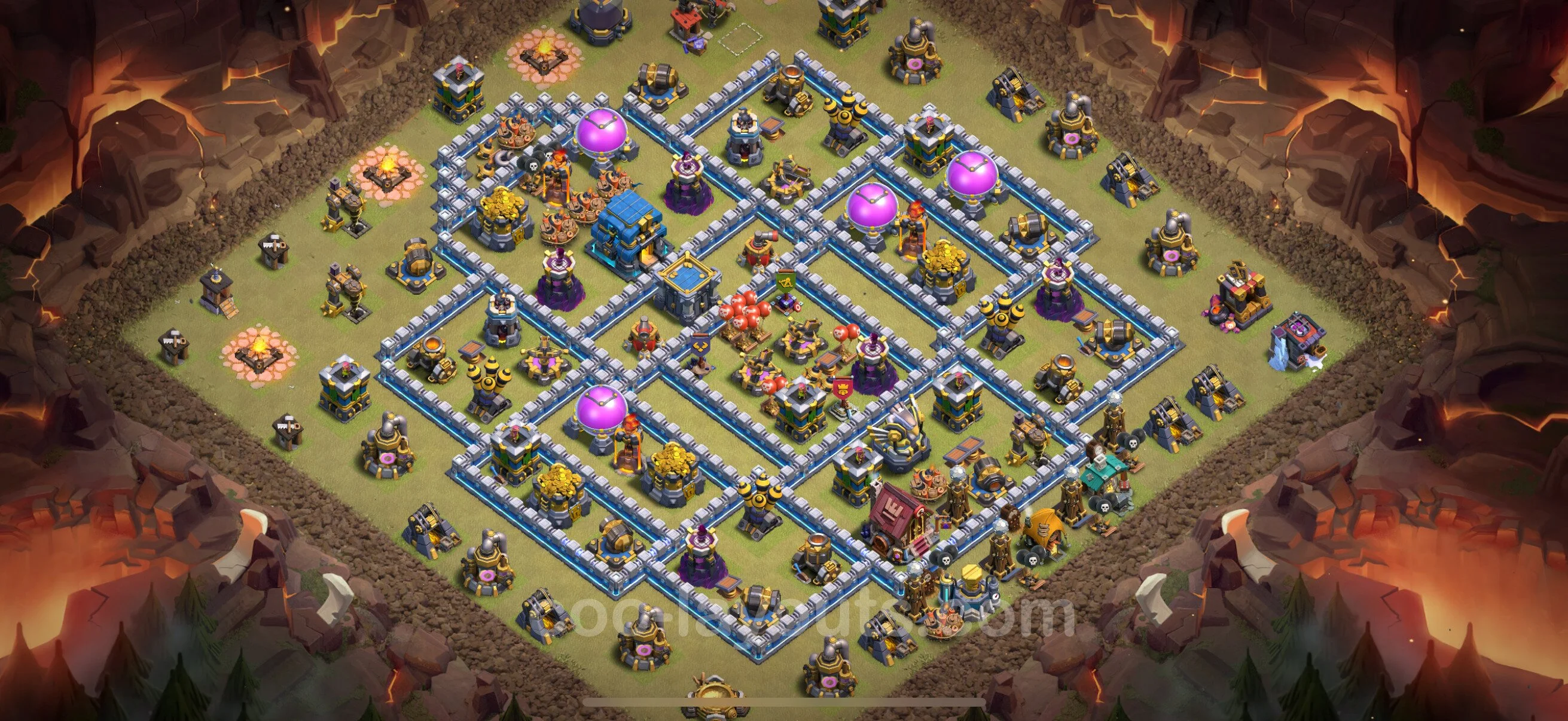 Top War Base TH12 with Link, Anti Everything - CWL Defence Plan - Clash of Clans - (#176) — Guerre BH12