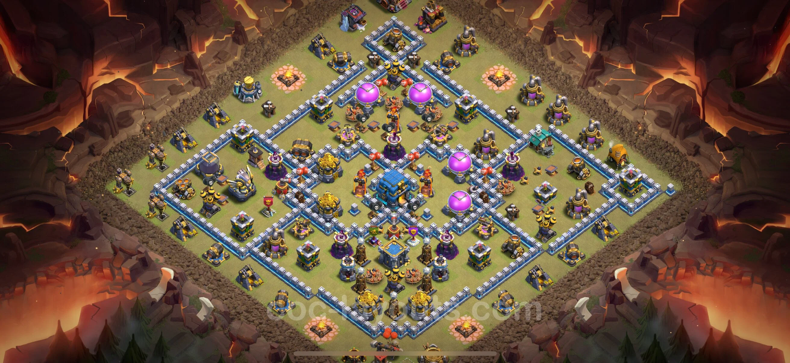 Top War Base TH12 with Link, Hybrid - CWL Defence Plan - Clash of Clans - (#179) — Krieg BH12