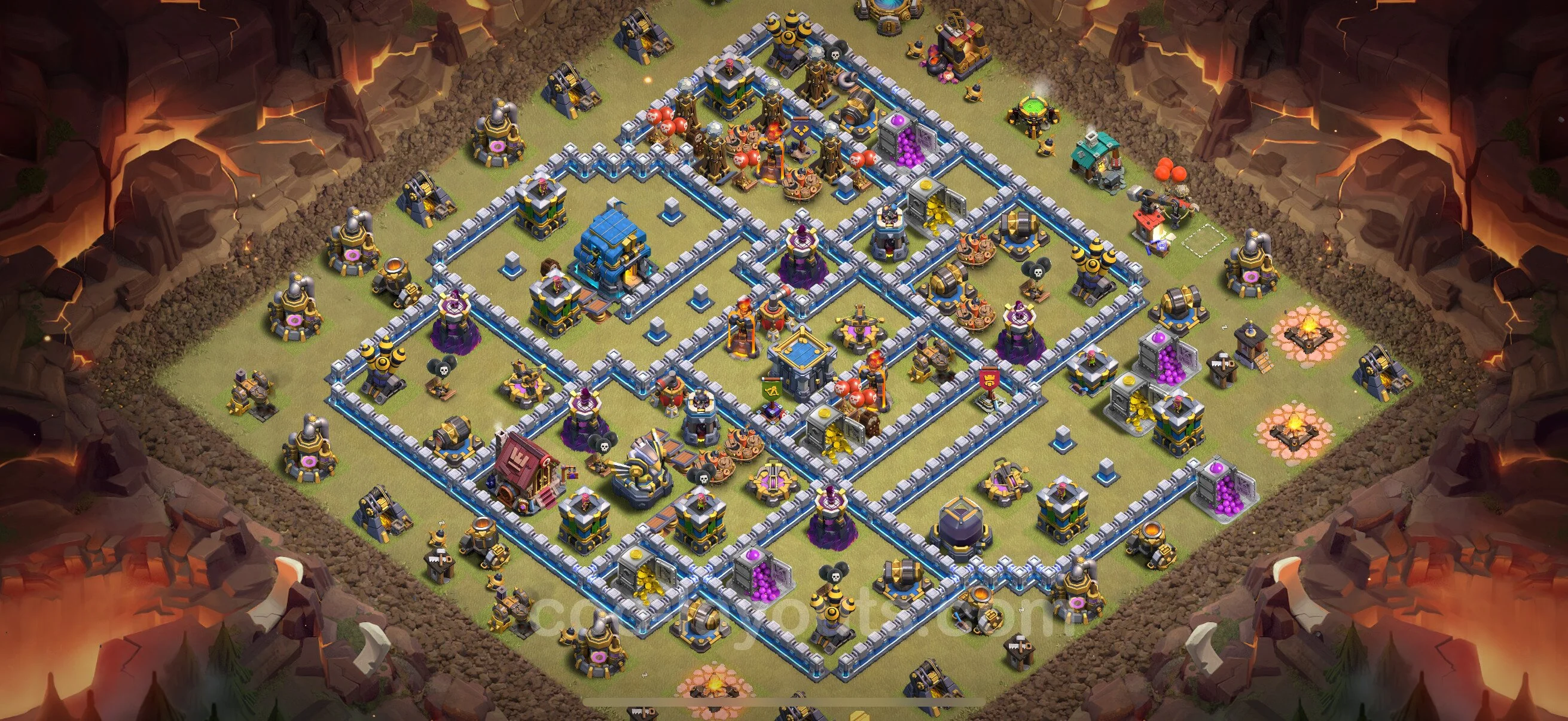 Top War Base TH12 with Link - Anti 3 Stars CWL Plan - Clash of Clans - (#185) — Война BH12